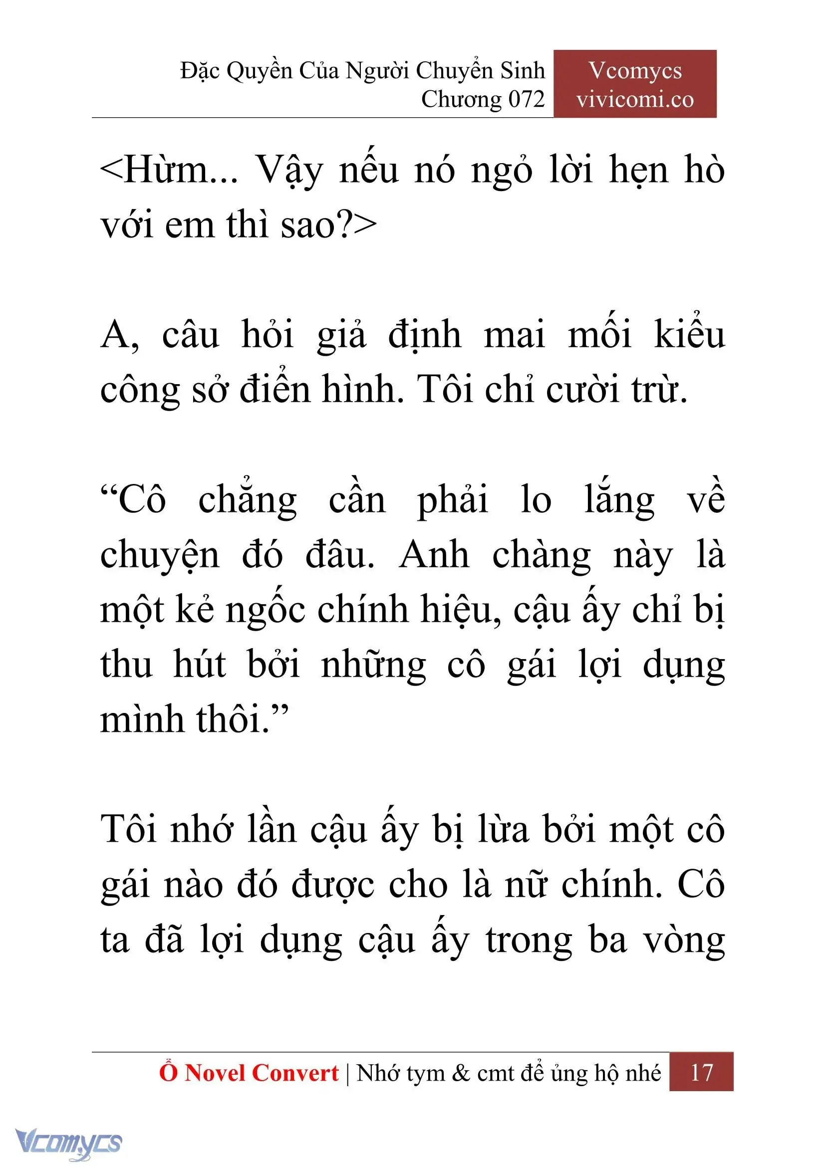 [Novel] Đặc Quyền Của Người Chuyển Sinh Chapter 72 - Trang 20