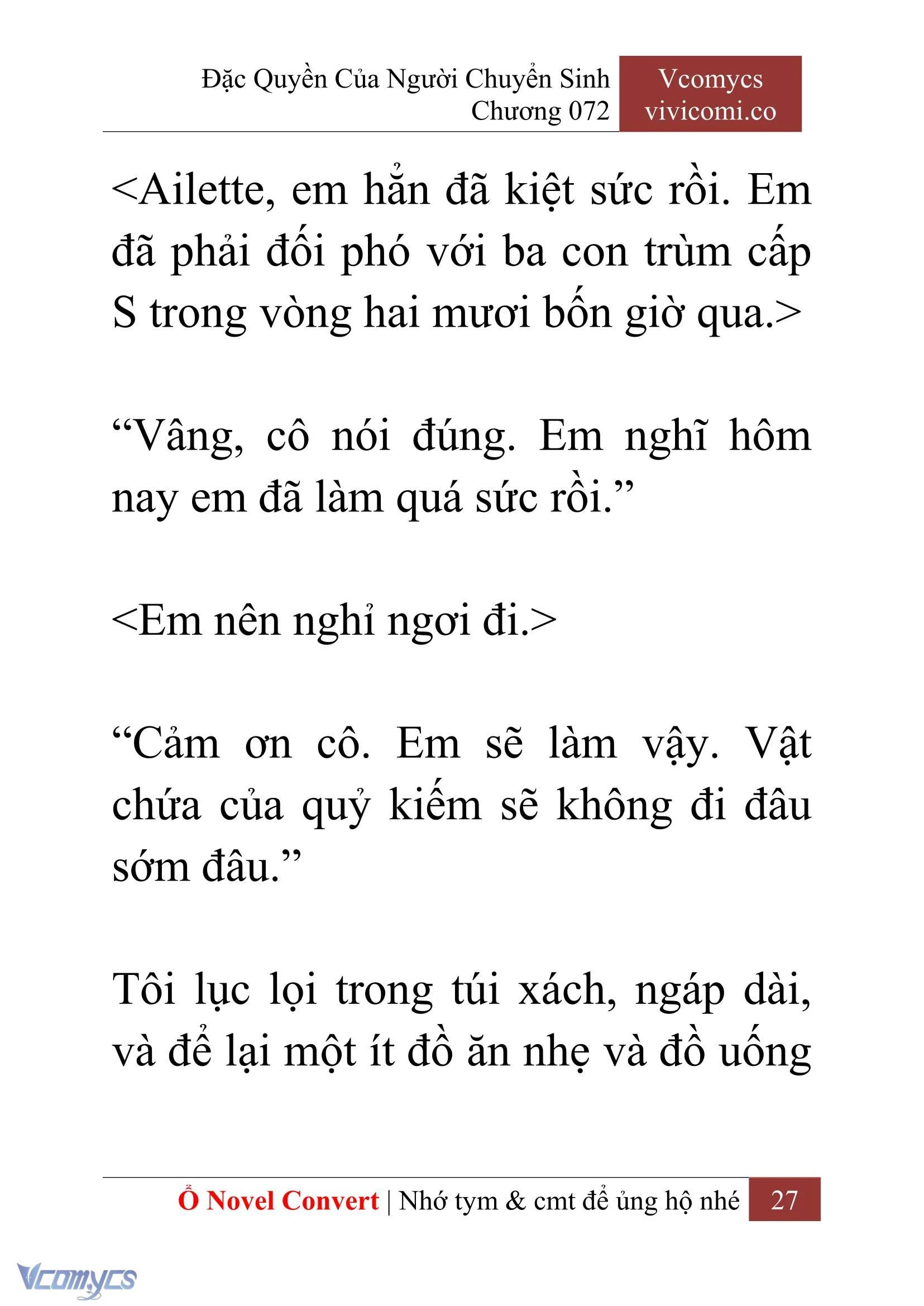 [Novel] Đặc Quyền Của Người Chuyển Sinh Chapter 72 - Trang 30