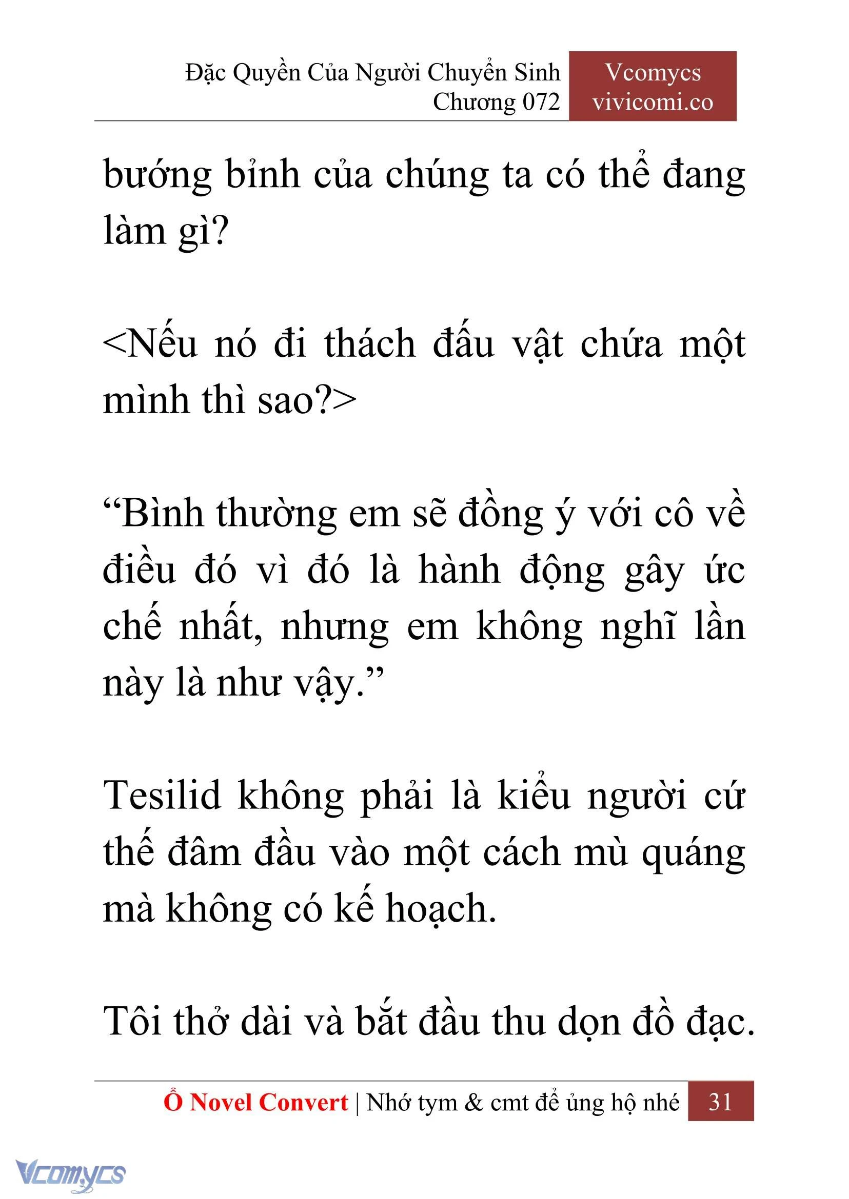 [Novel] Đặc Quyền Của Người Chuyển Sinh Chapter 72 - Trang 34