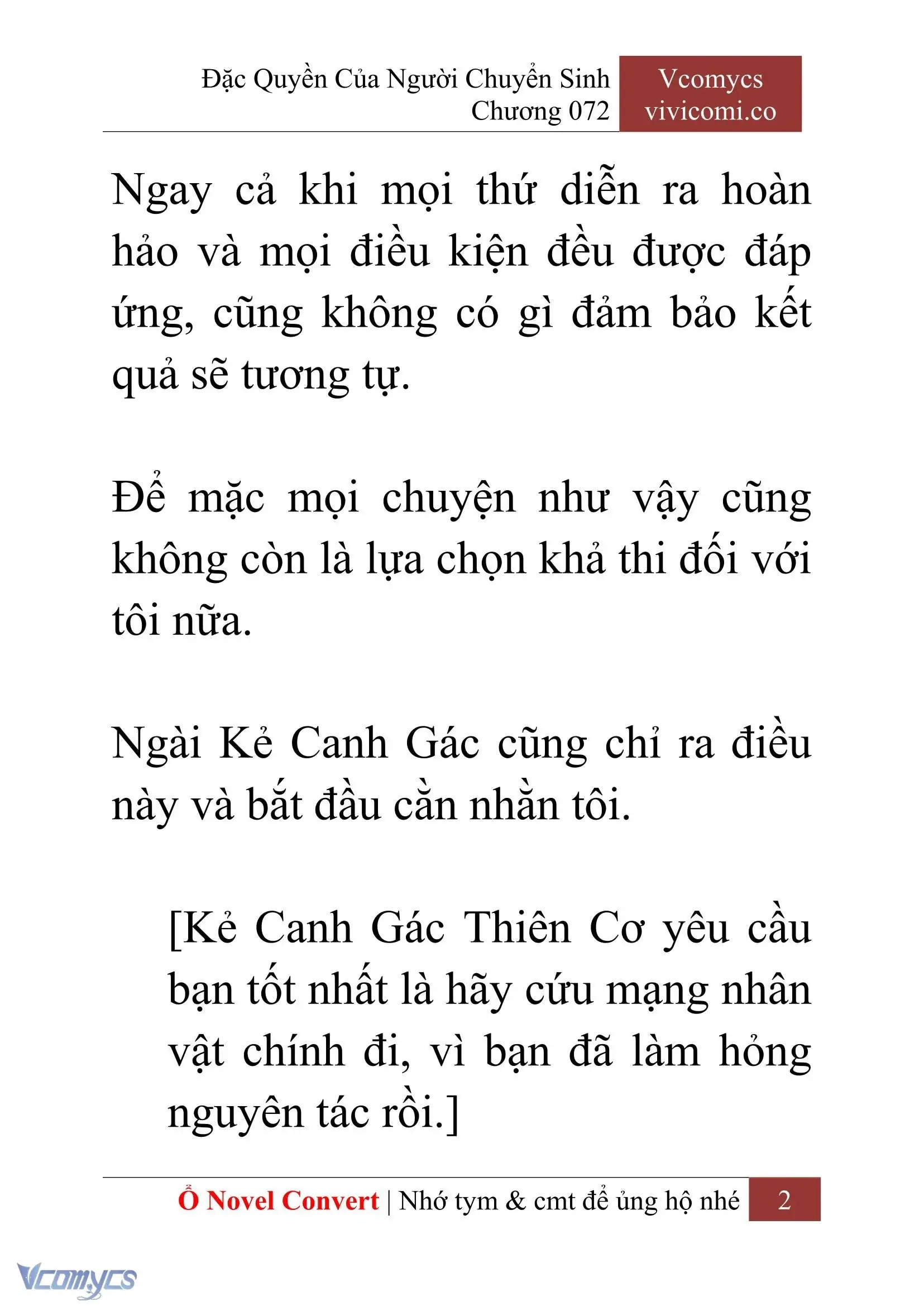 [Novel] Đặc Quyền Của Người Chuyển Sinh Chapter 72 - Trang 5
