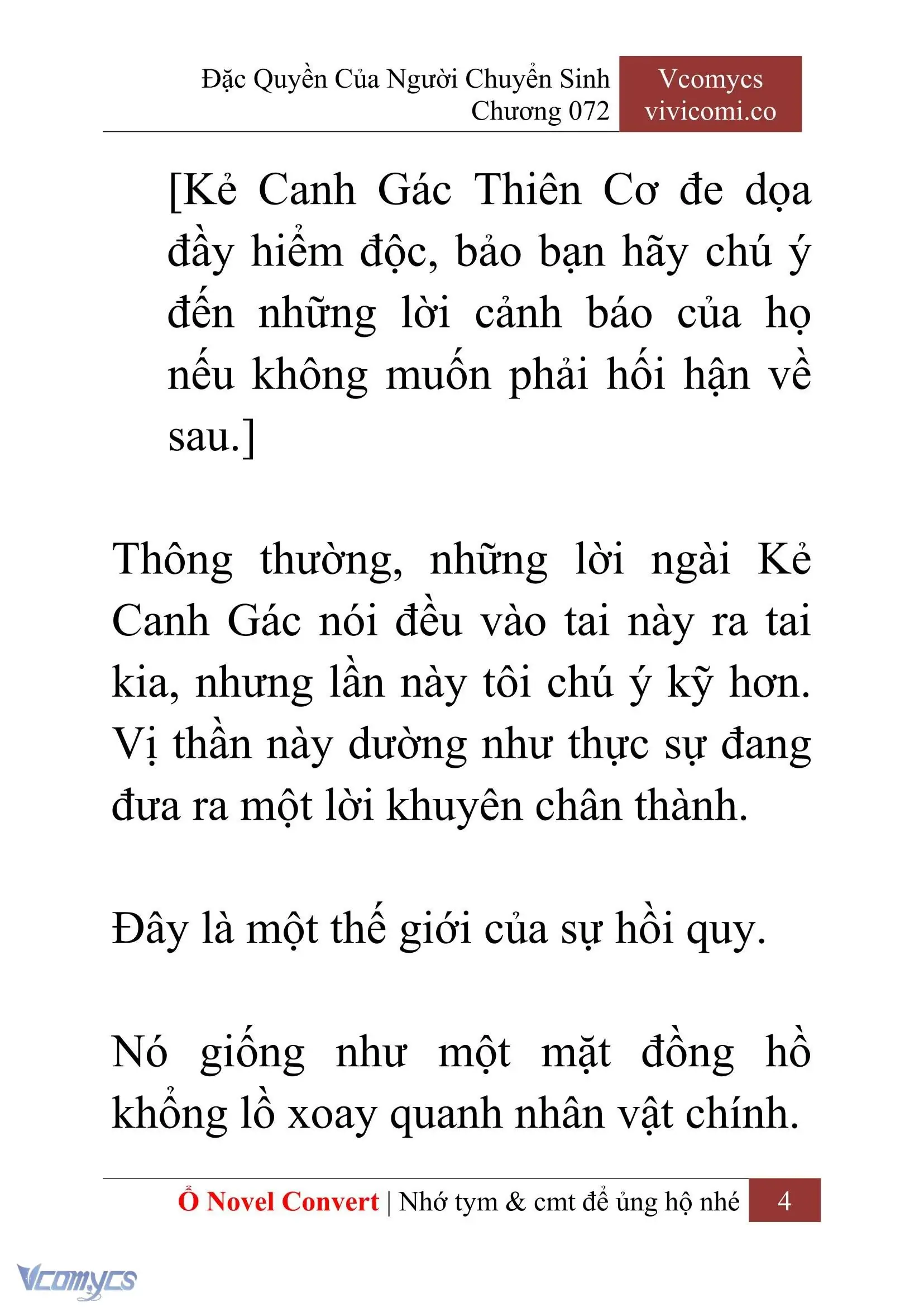 [Novel] Đặc Quyền Của Người Chuyển Sinh Chapter 72 - Trang 7