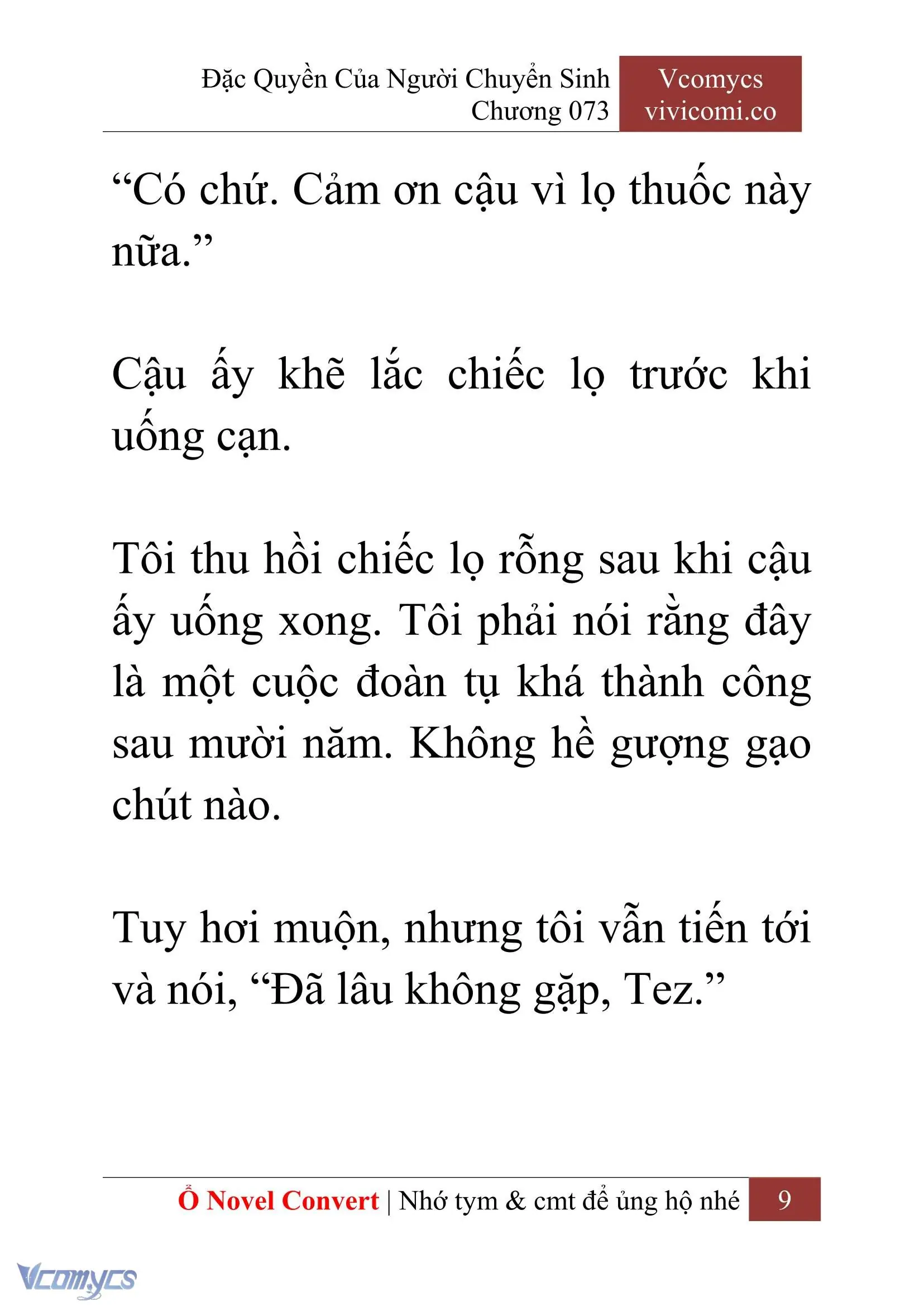 [Novel] Đặc Quyền Của Người Chuyển Sinh Chapter 73 - Trang 12