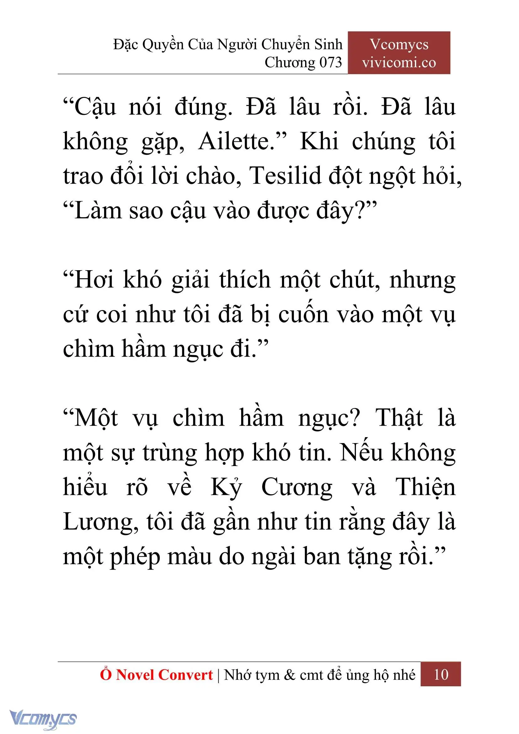[Novel] Đặc Quyền Của Người Chuyển Sinh Chapter 73 - Trang 13