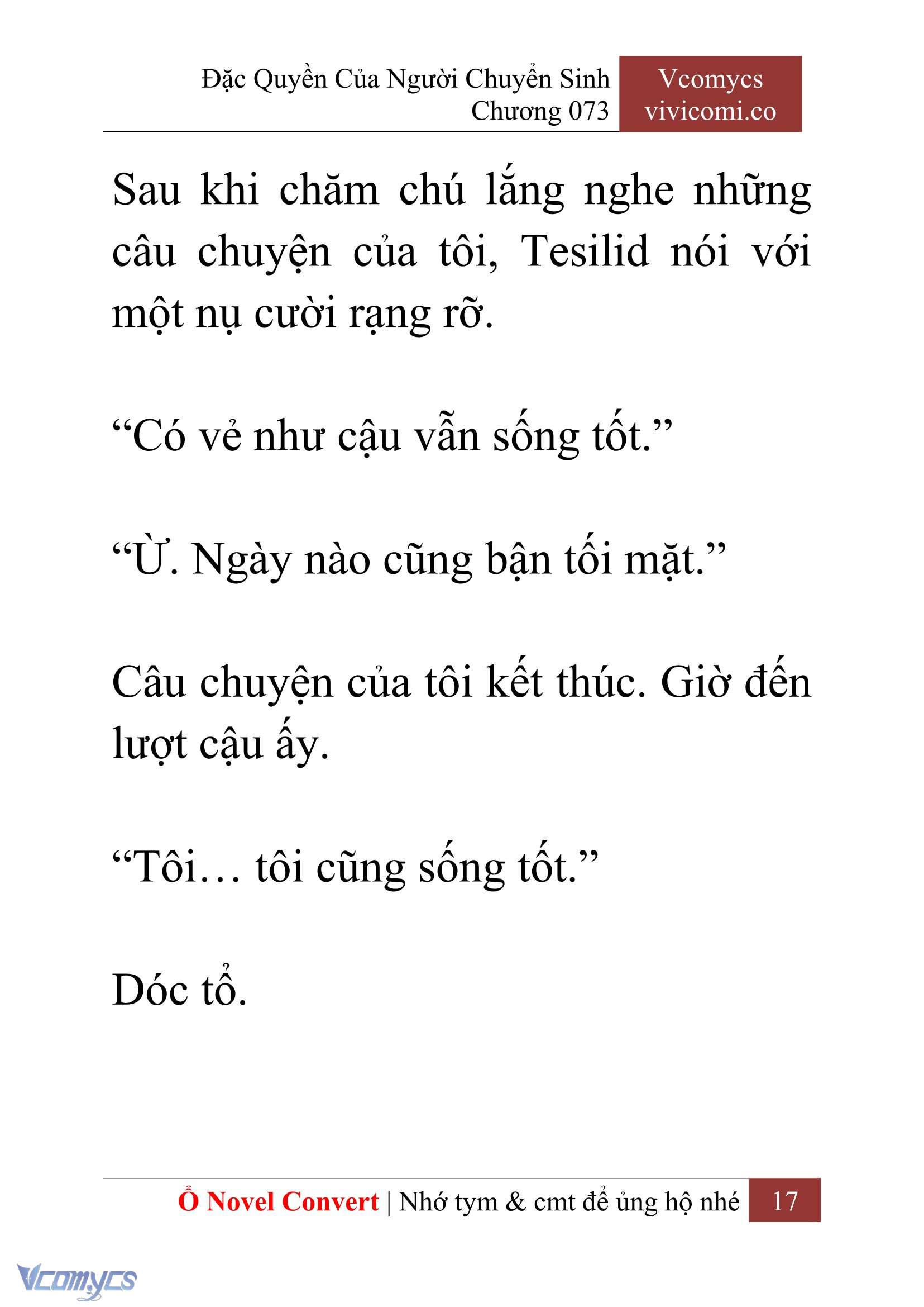 [Novel] Đặc Quyền Của Người Chuyển Sinh Chapter 73 - Trang 20