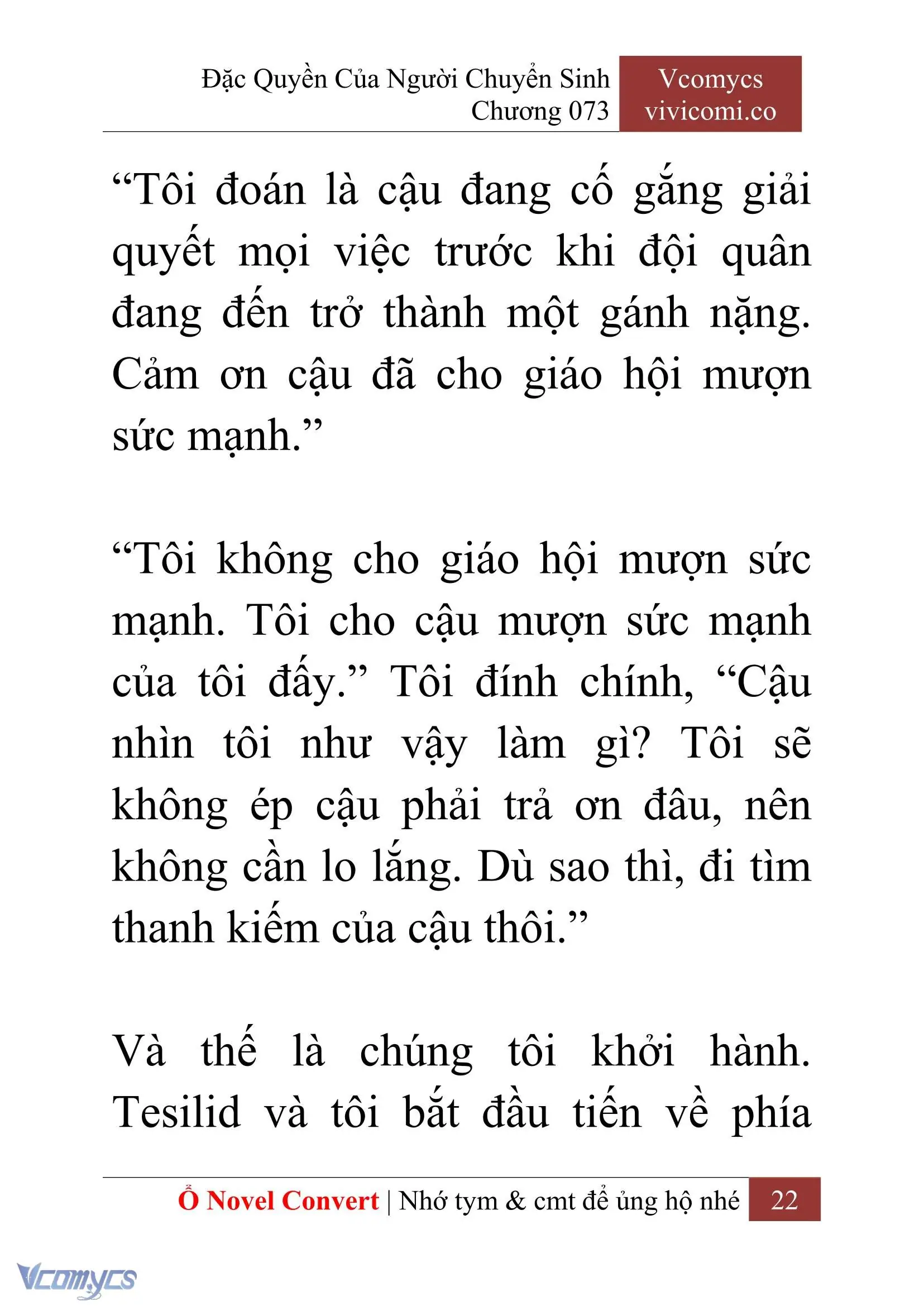 [Novel] Đặc Quyền Của Người Chuyển Sinh Chapter 73 - Trang 25