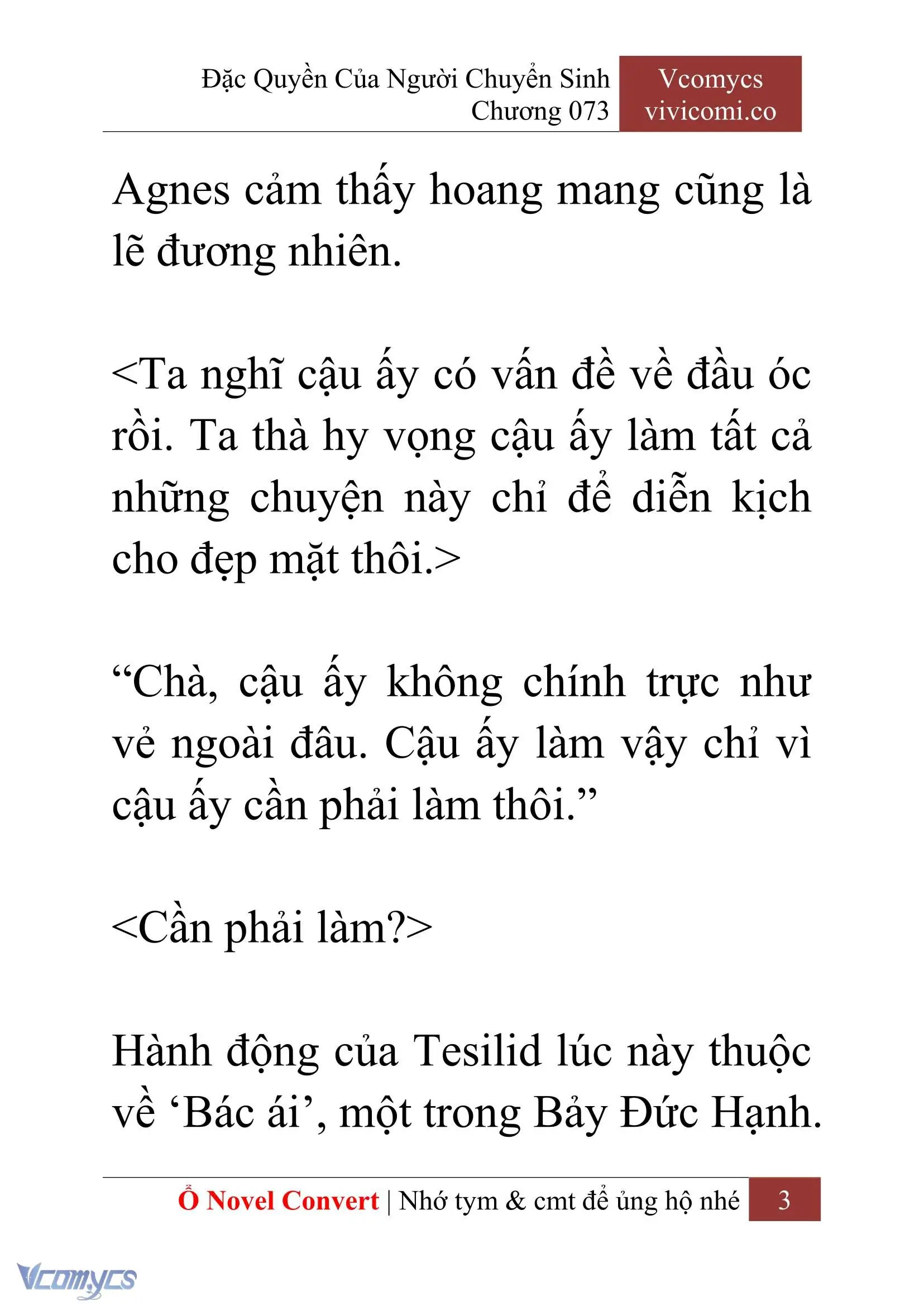 [Novel] Đặc Quyền Của Người Chuyển Sinh Chapter 73 - Trang 6