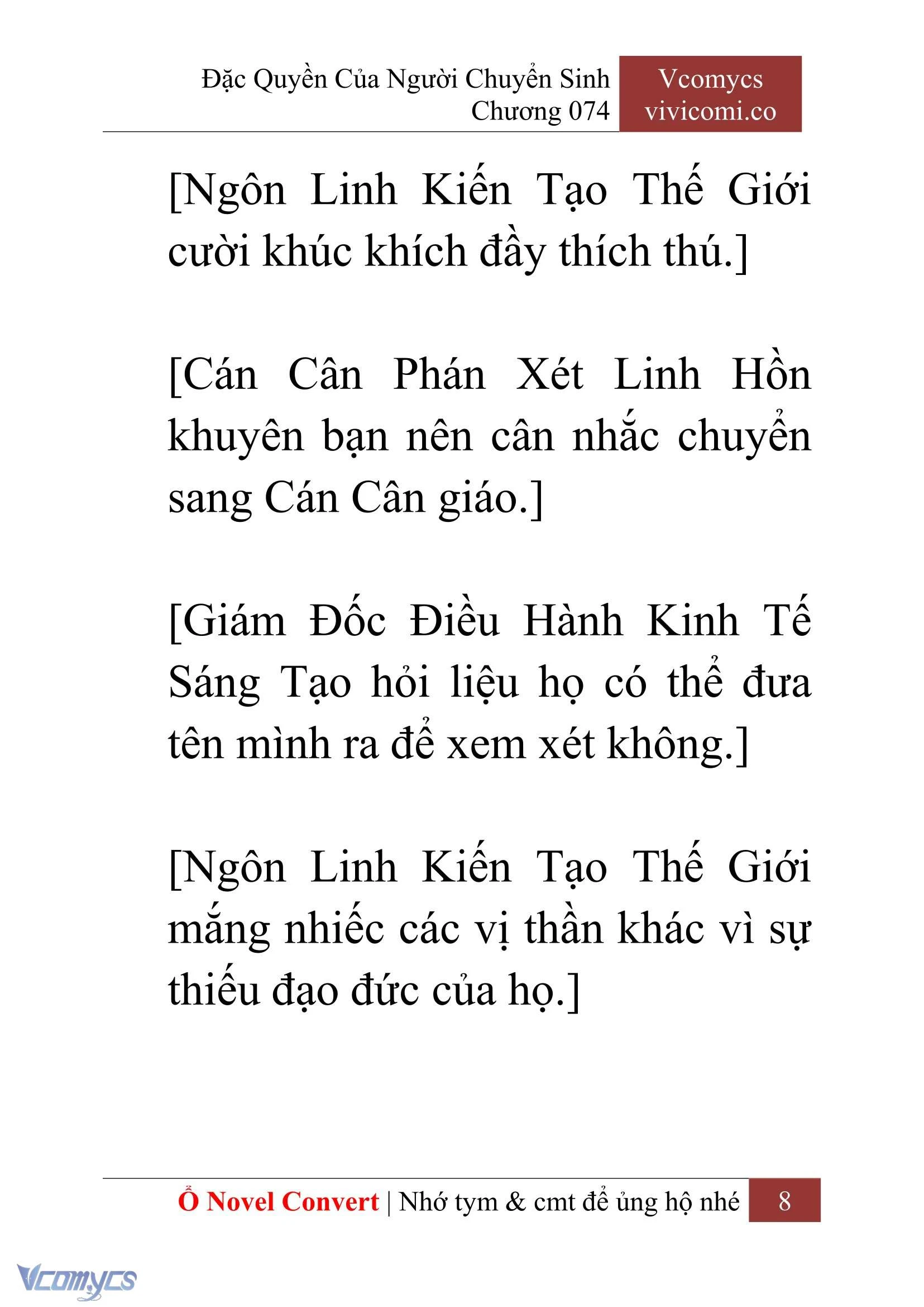 [Novel] Đặc Quyền Của Người Chuyển Sinh Chapter 74 - Trang 11