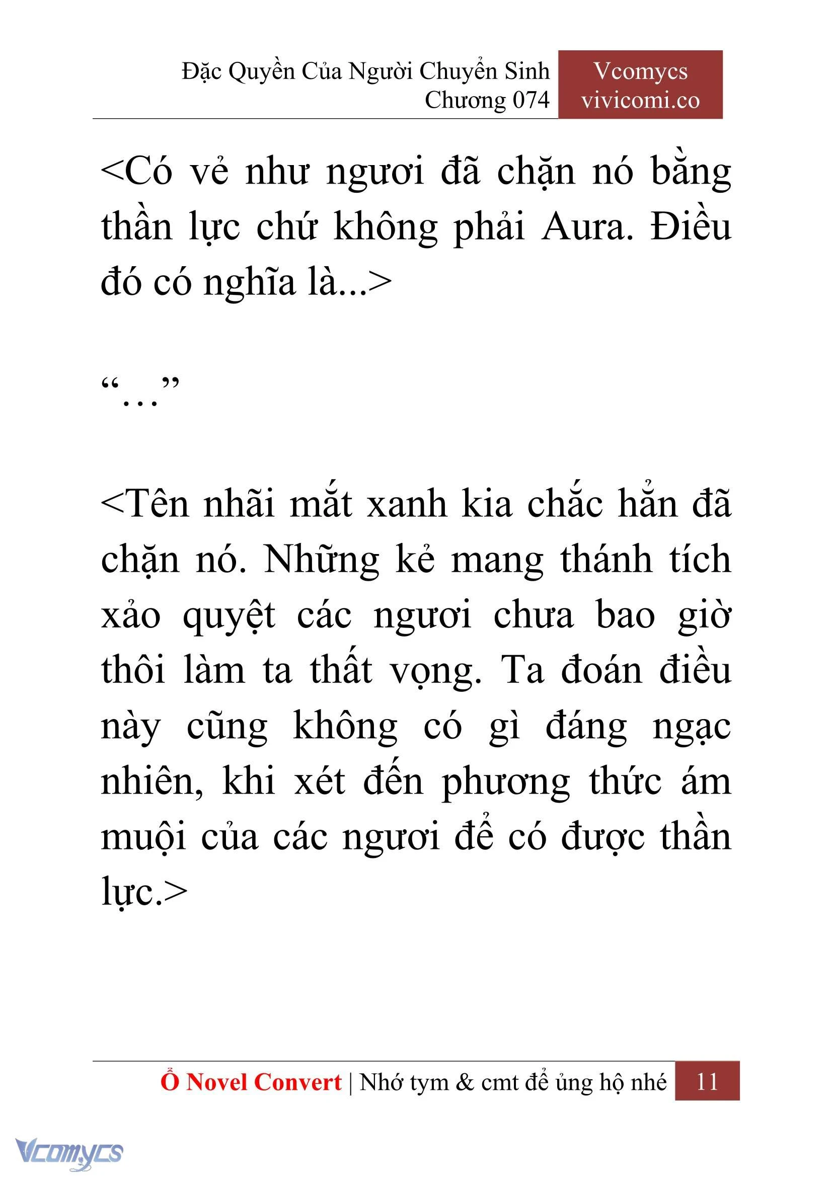 [Novel] Đặc Quyền Của Người Chuyển Sinh Chapter 74 - Trang 14