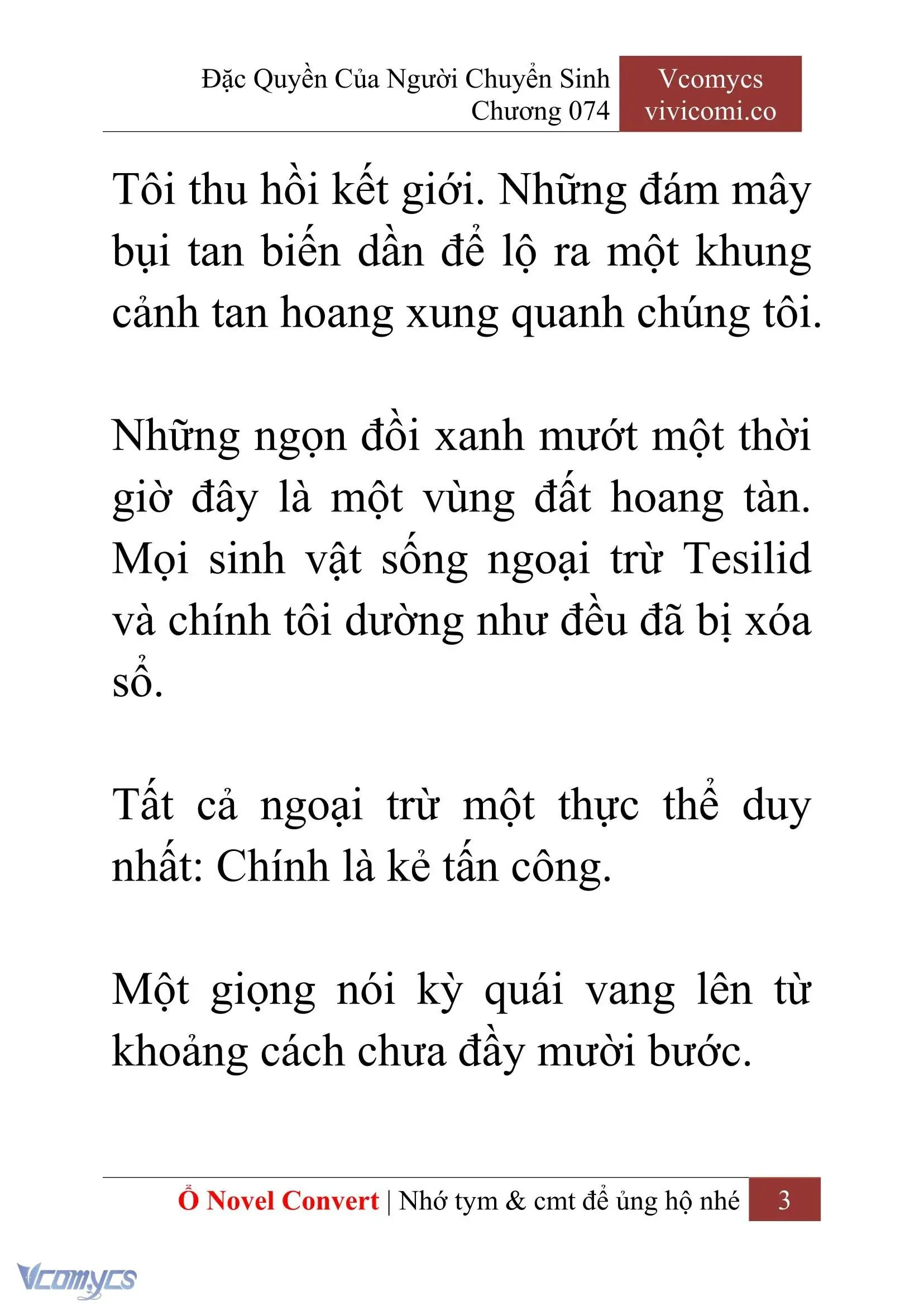 [Novel] Đặc Quyền Của Người Chuyển Sinh Chapter 74 - Trang 6