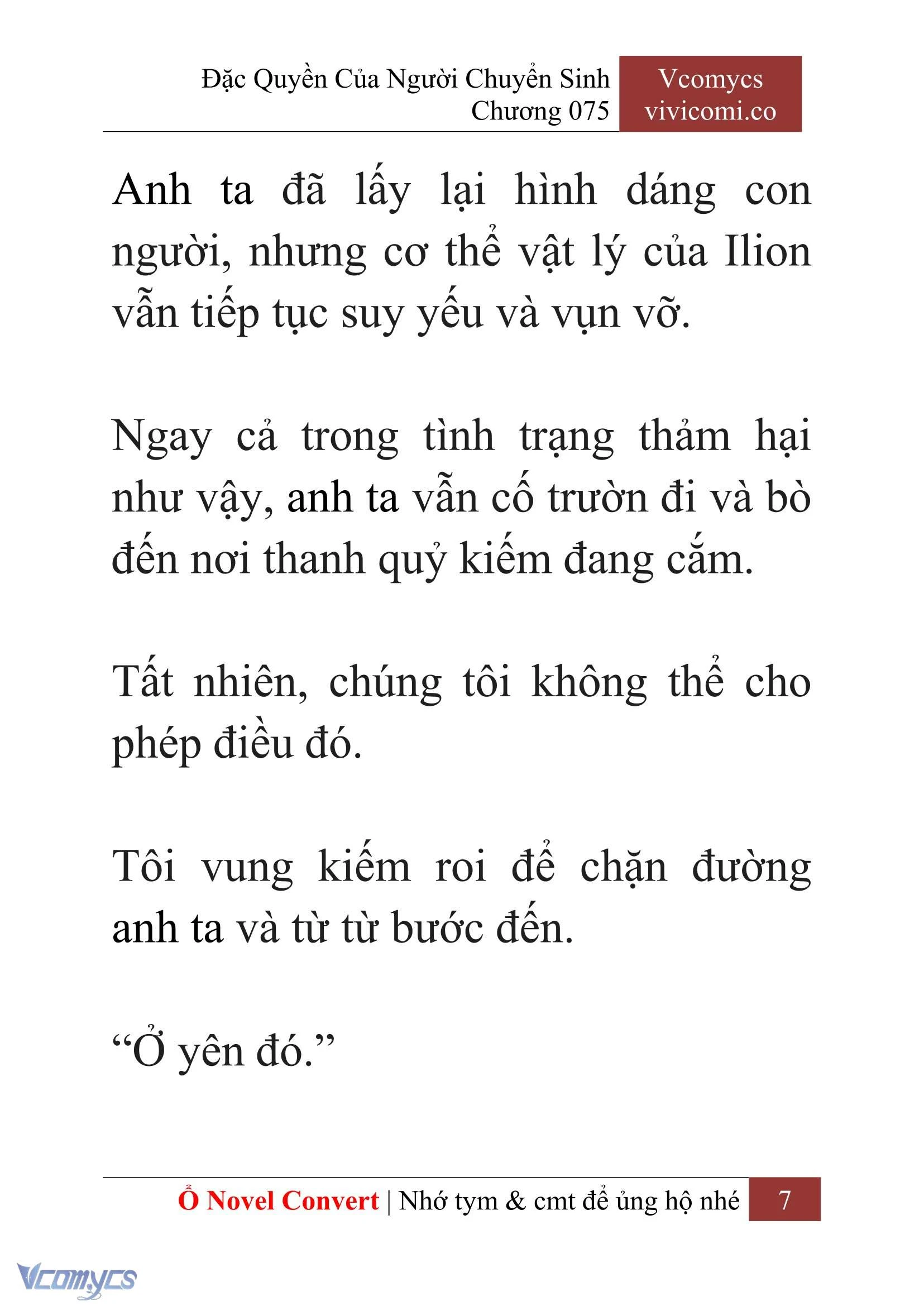 [Novel] Đặc Quyền Của Người Chuyển Sinh Chapter 75 - Trang 10