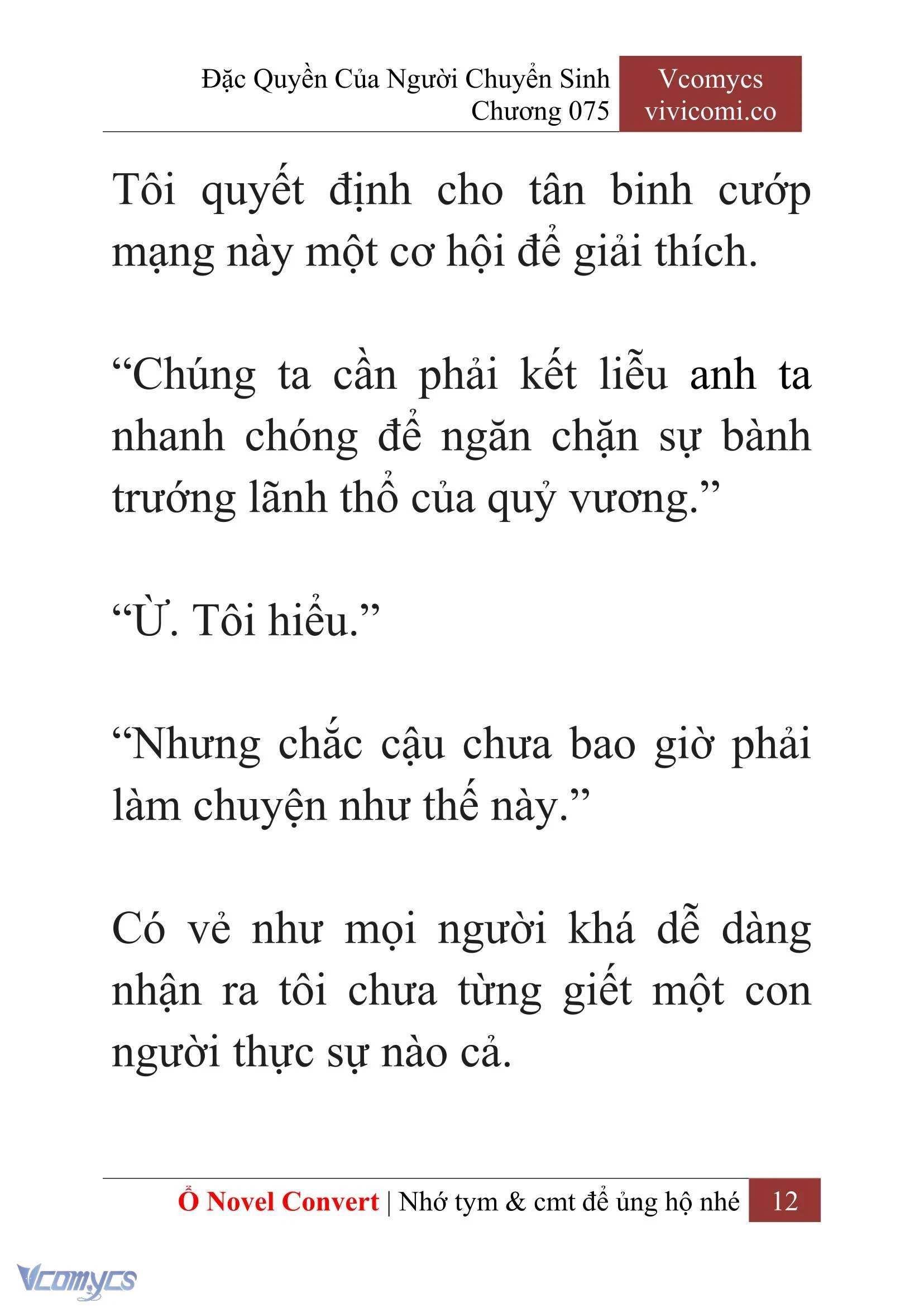 [Novel] Đặc Quyền Của Người Chuyển Sinh Chapter 75 - Trang 15