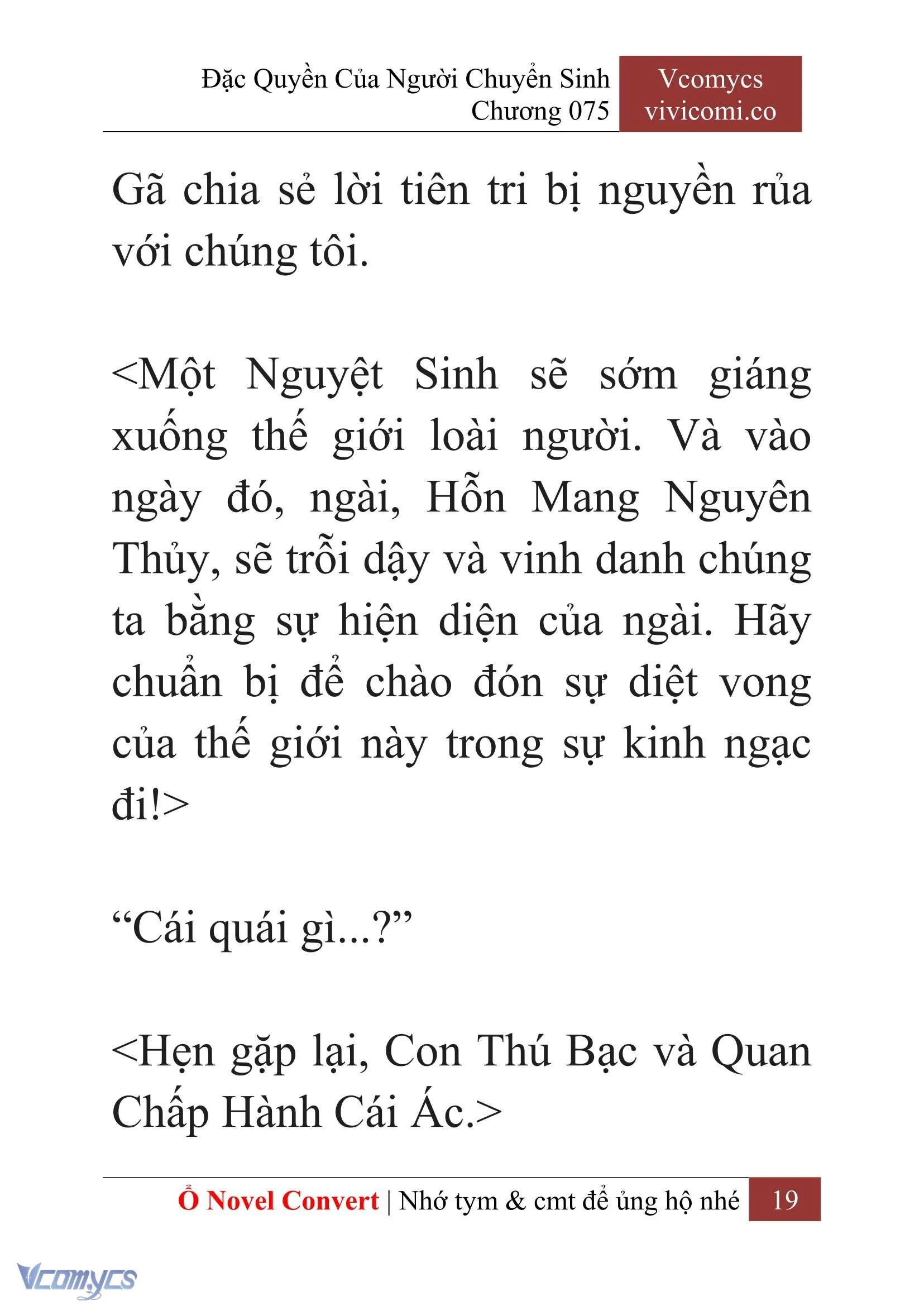 [Novel] Đặc Quyền Của Người Chuyển Sinh Chapter 75 - Trang 22
