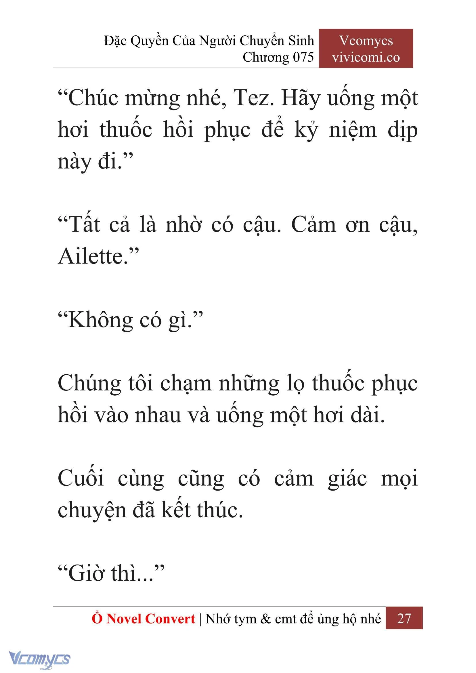 [Novel] Đặc Quyền Của Người Chuyển Sinh Chapter 75 - Trang 30