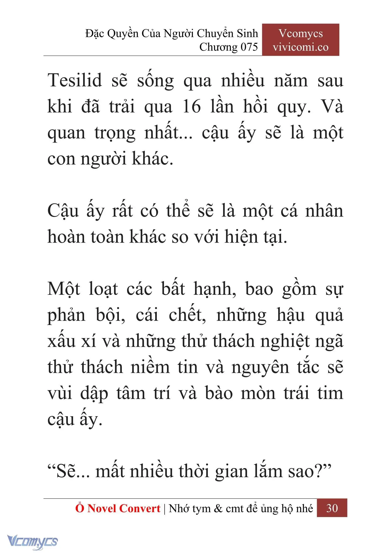 [Novel] Đặc Quyền Của Người Chuyển Sinh Chapter 75 - Trang 33