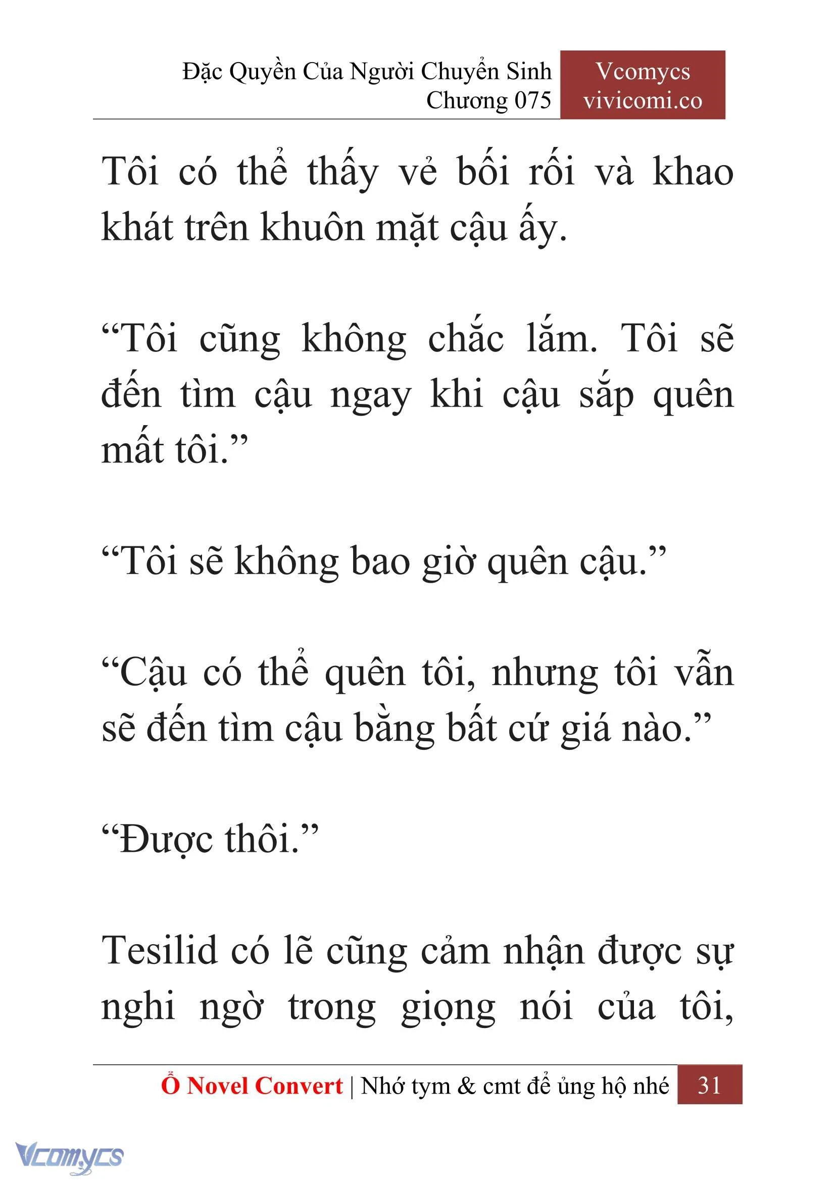 [Novel] Đặc Quyền Của Người Chuyển Sinh Chapter 75 - Trang 34