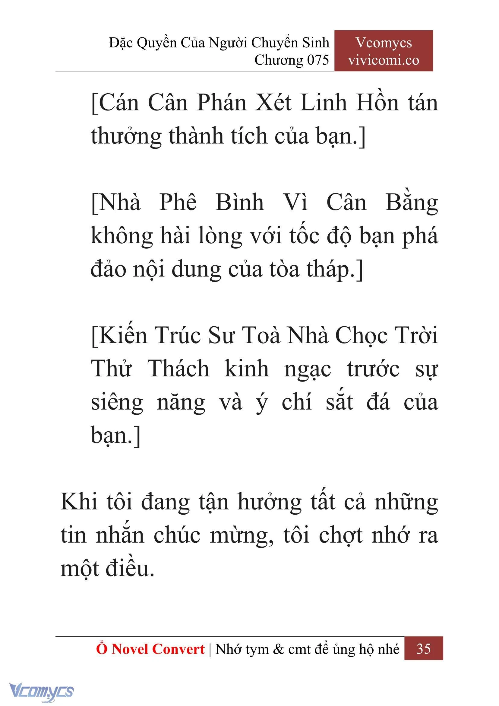[Novel] Đặc Quyền Của Người Chuyển Sinh Chapter 75 - Trang 38
