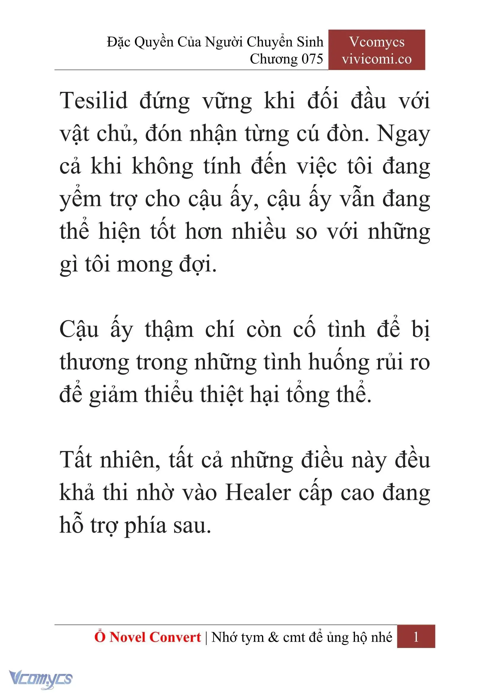 [Novel] Đặc Quyền Của Người Chuyển Sinh Chapter 75 - Trang 4