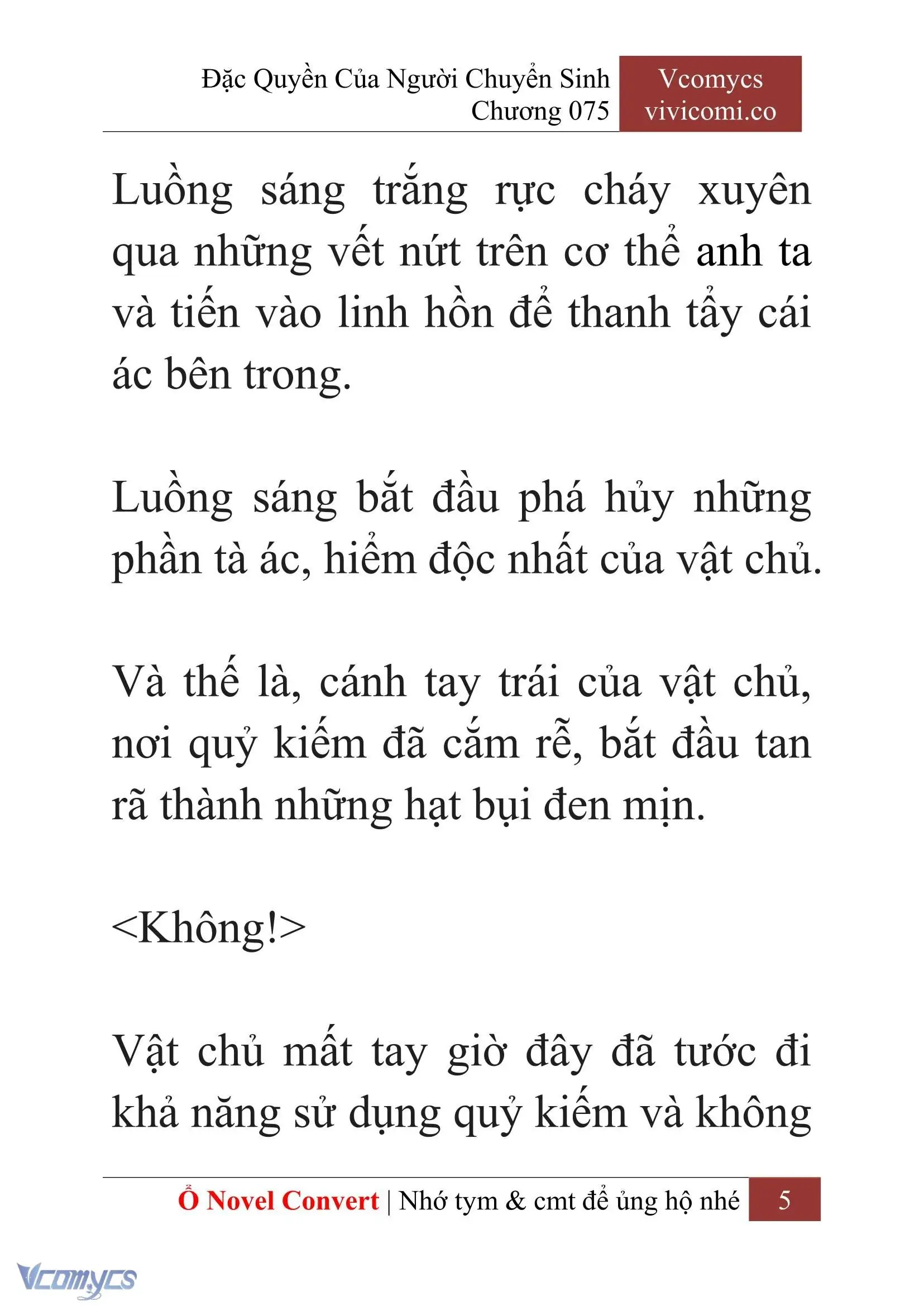 [Novel] Đặc Quyền Của Người Chuyển Sinh Chapter 75 - Trang 8