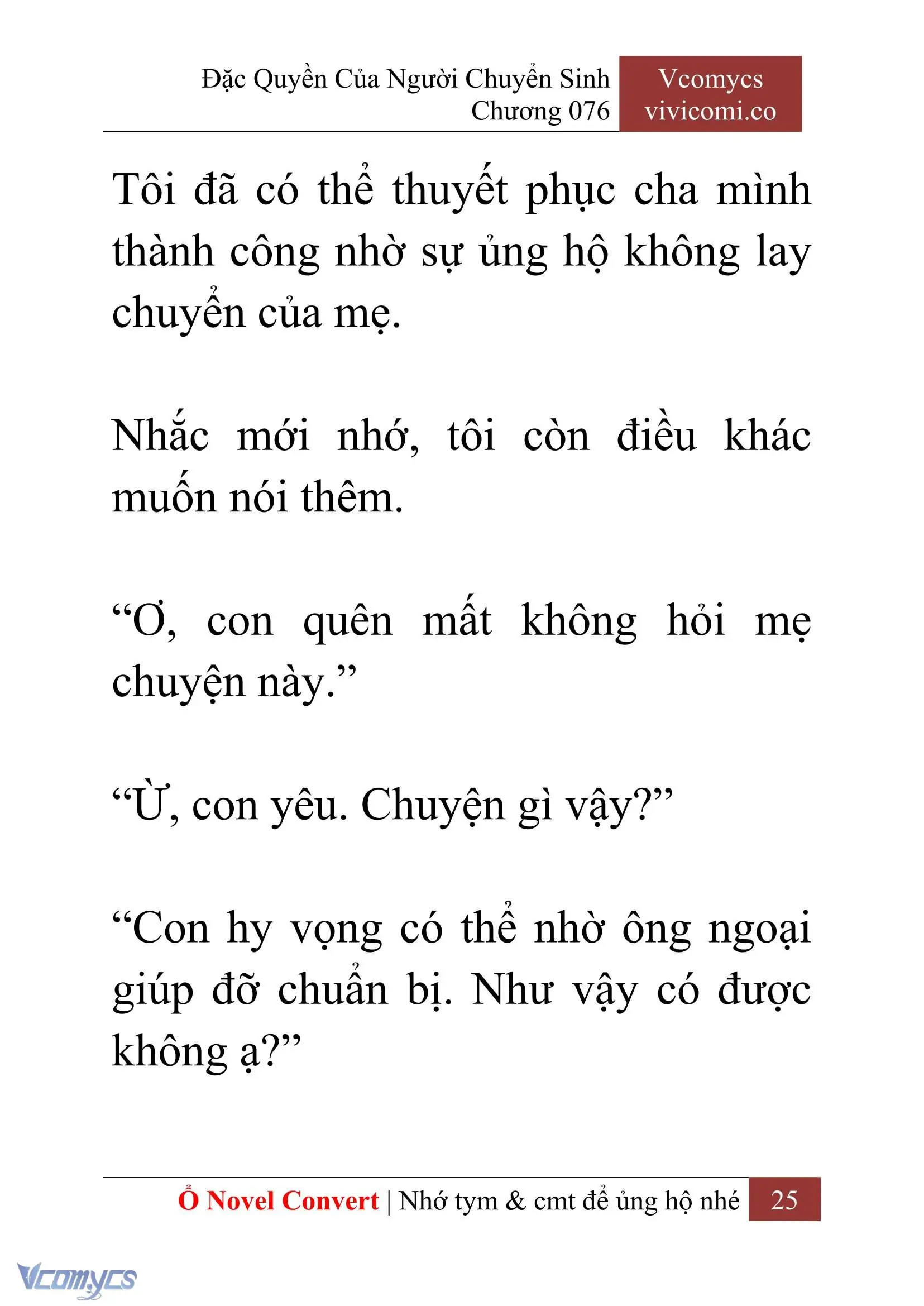 [Novel] Đặc Quyền Của Người Chuyển Sinh Chapter 76 - Trang 28