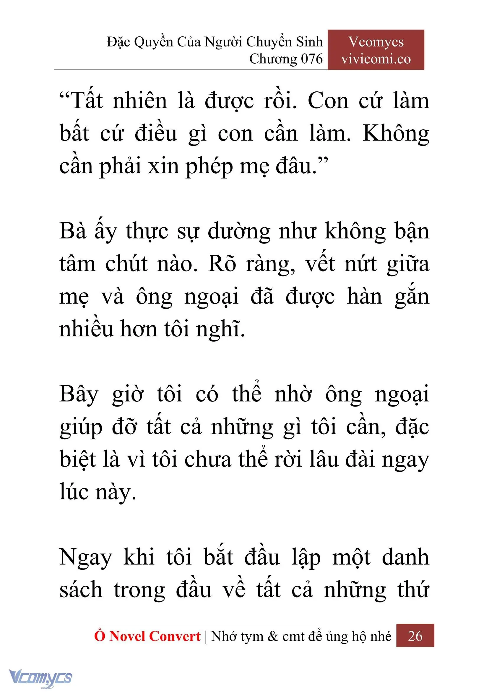 [Novel] Đặc Quyền Của Người Chuyển Sinh Chapter 76 - Trang 29