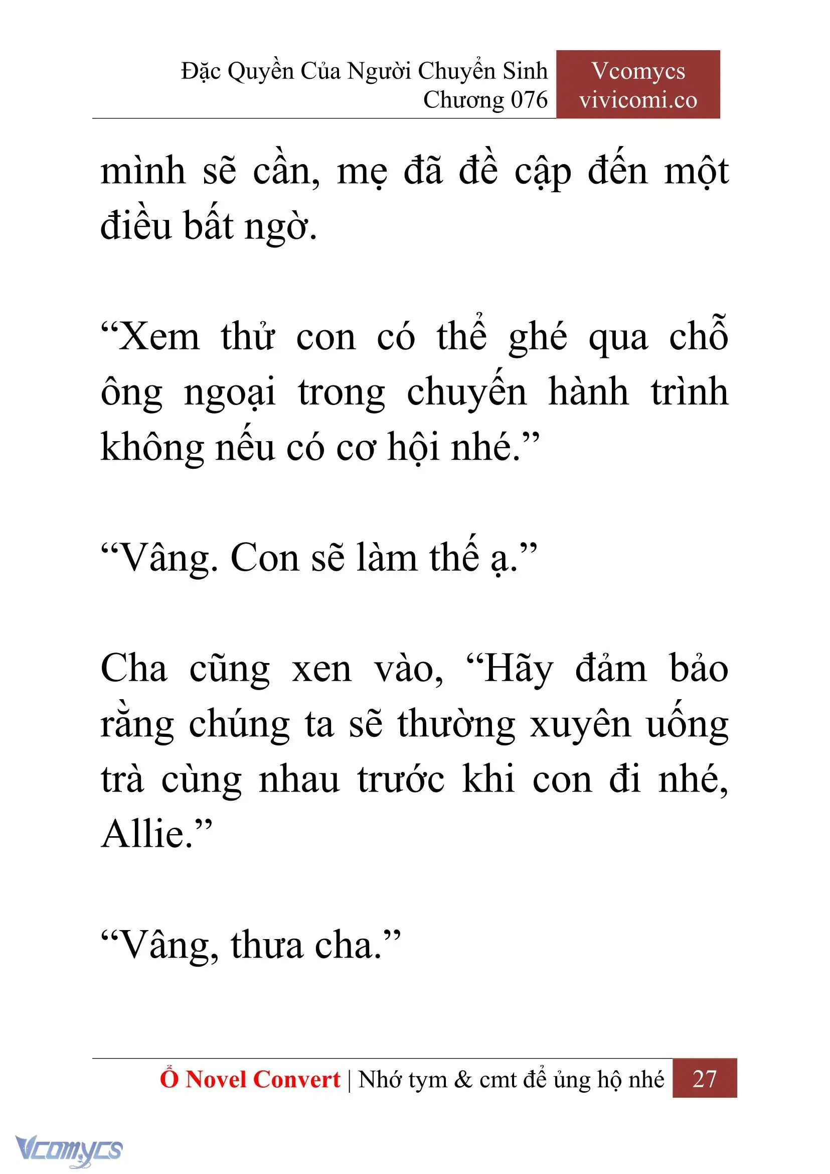 [Novel] Đặc Quyền Của Người Chuyển Sinh Chapter 76 - Trang 30