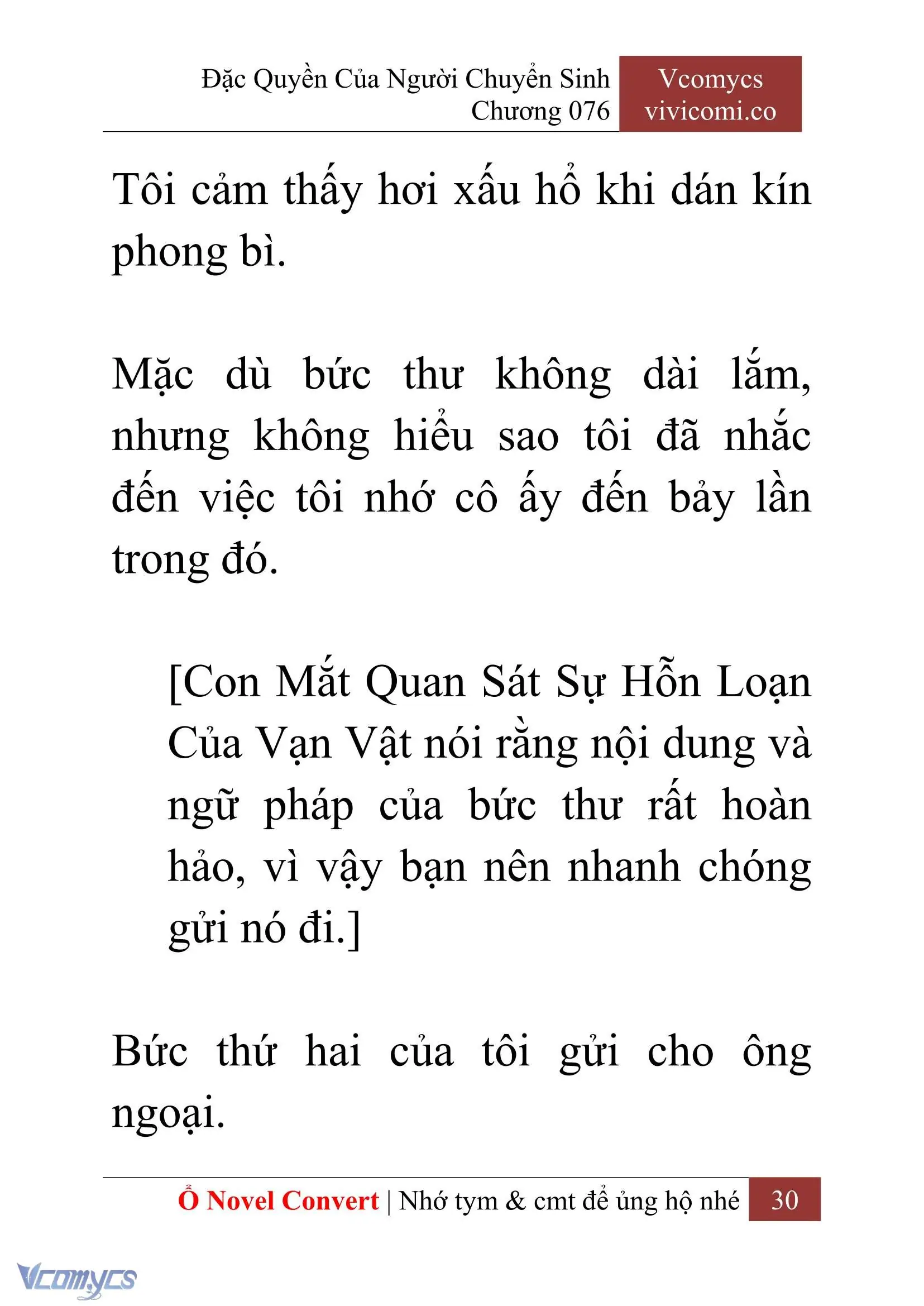 [Novel] Đặc Quyền Của Người Chuyển Sinh Chapter 76 - Trang 33