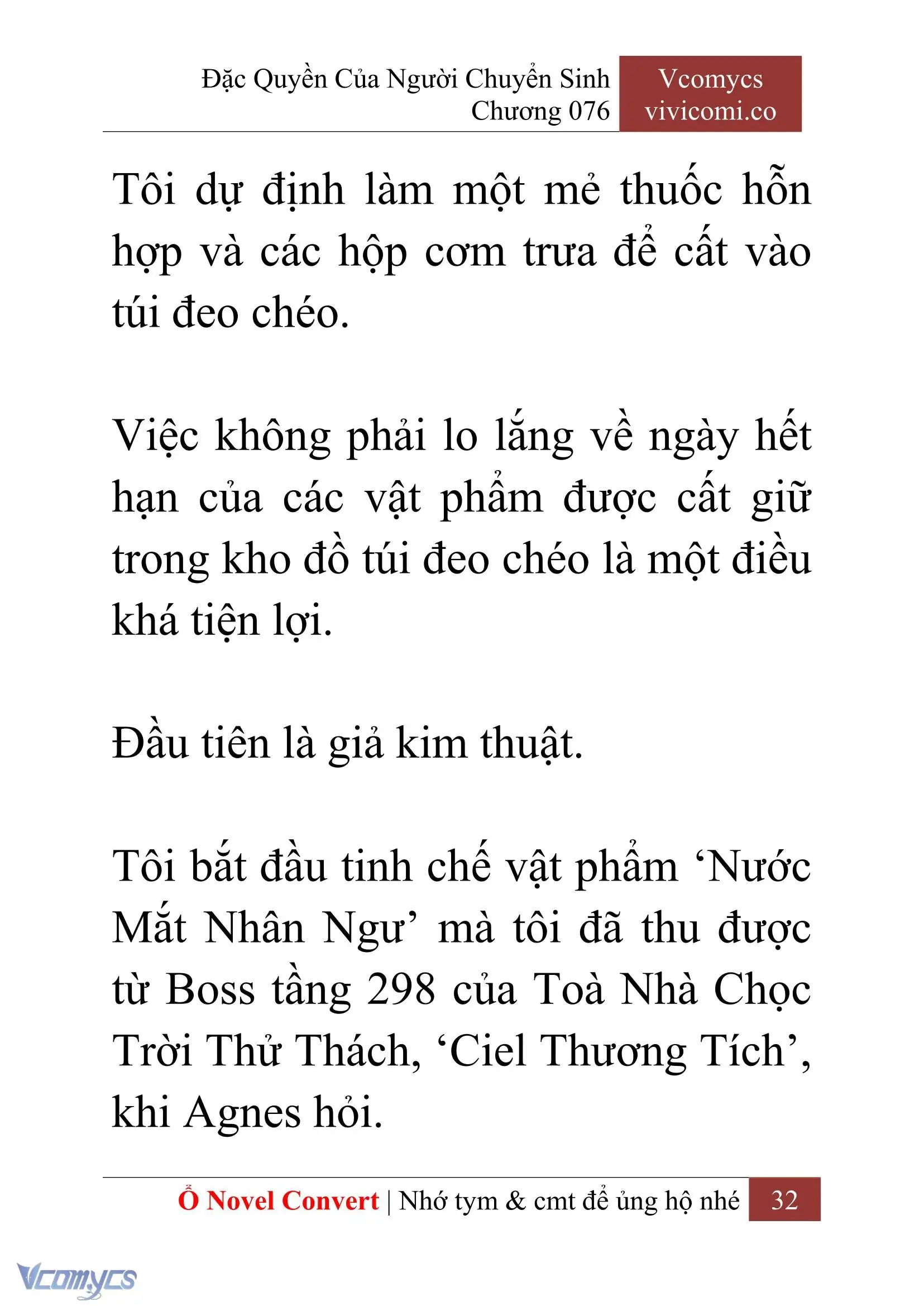 [Novel] Đặc Quyền Của Người Chuyển Sinh Chapter 76 - Trang 35
