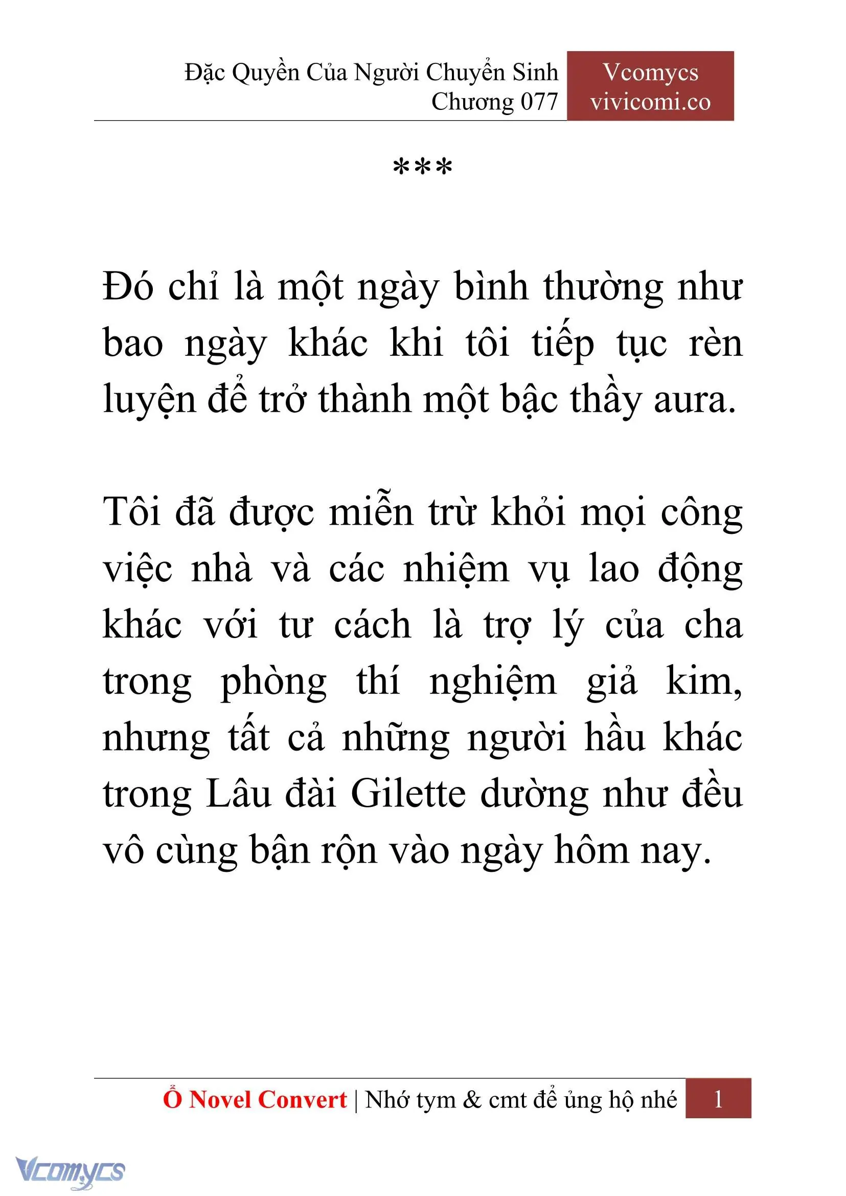 [Novel] Đặc Quyền Của Người Chuyển Sinh Chapter 77 - Trang 4