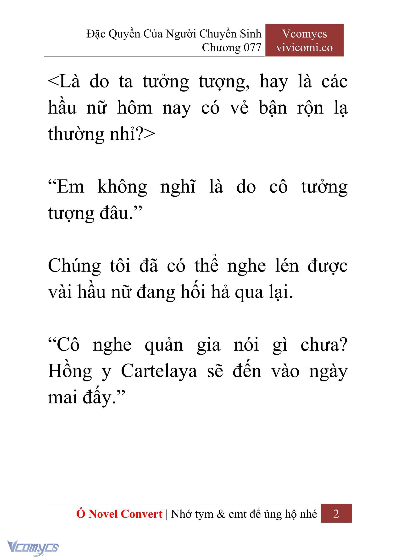[Novel] Đặc Quyền Của Người Chuyển Sinh Chapter 77 - Trang 5