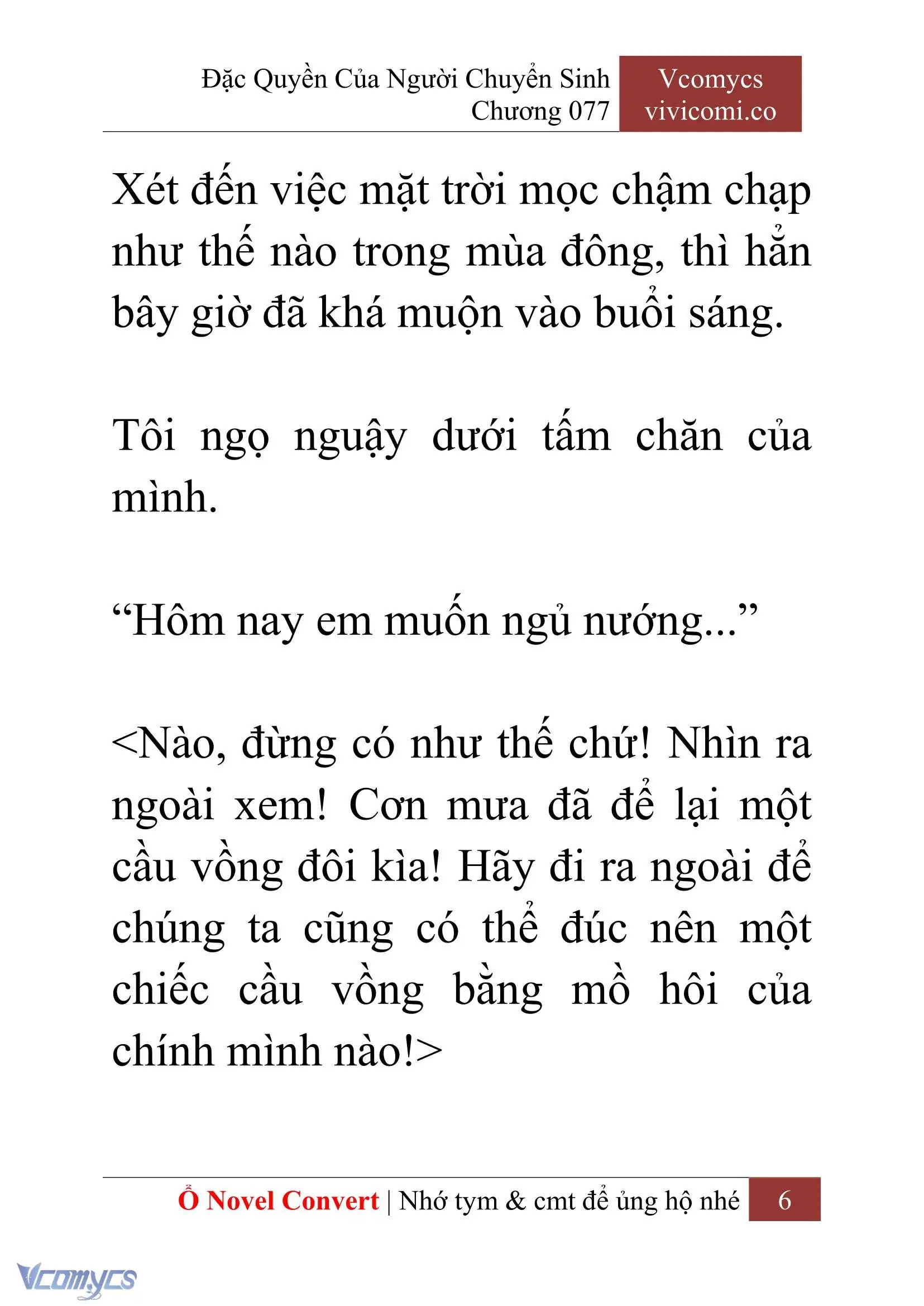 [Novel] Đặc Quyền Của Người Chuyển Sinh Chapter 77 - Trang 9