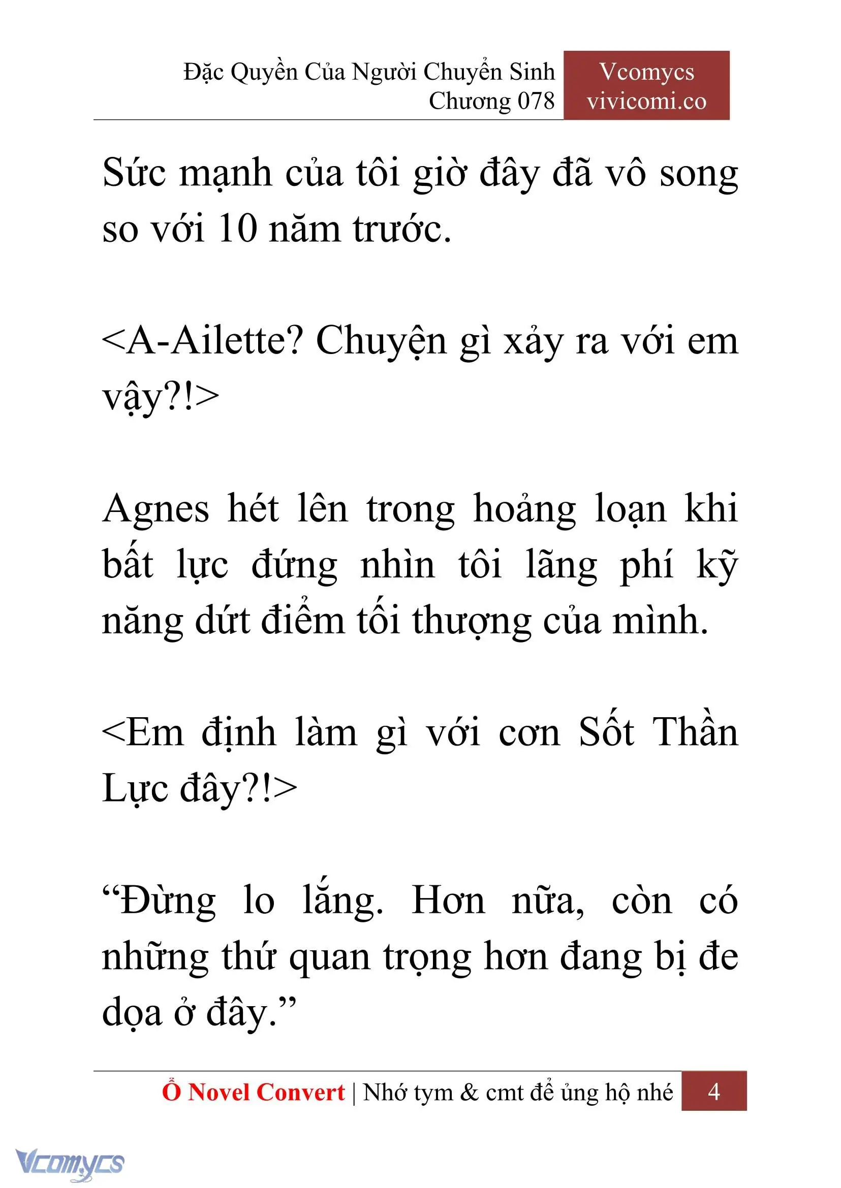[Novel] Đặc Quyền Của Người Chuyển Sinh Chapter 78 - Trang 7