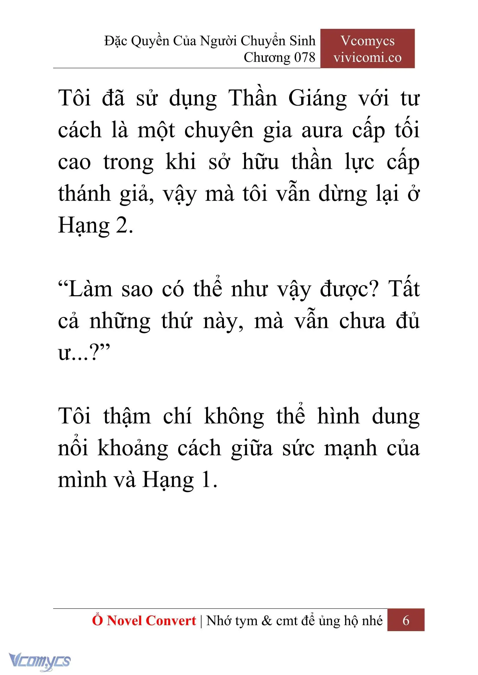 [Novel] Đặc Quyền Của Người Chuyển Sinh Chapter 78 - Trang 9