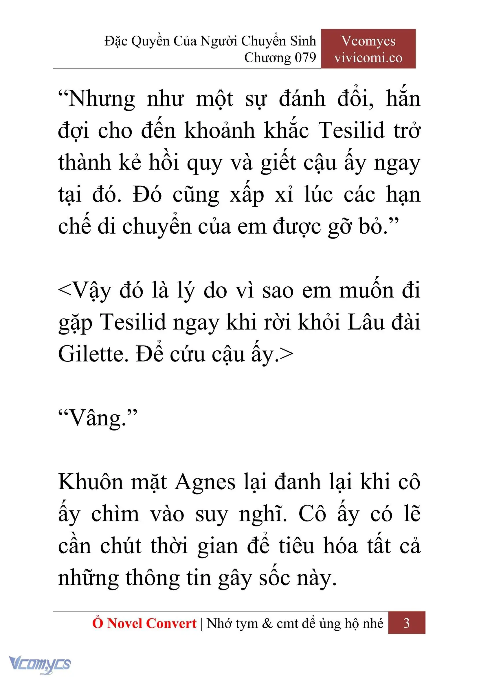 [Novel] Đặc Quyền Của Người Chuyển Sinh Chapter 79 - Trang 6