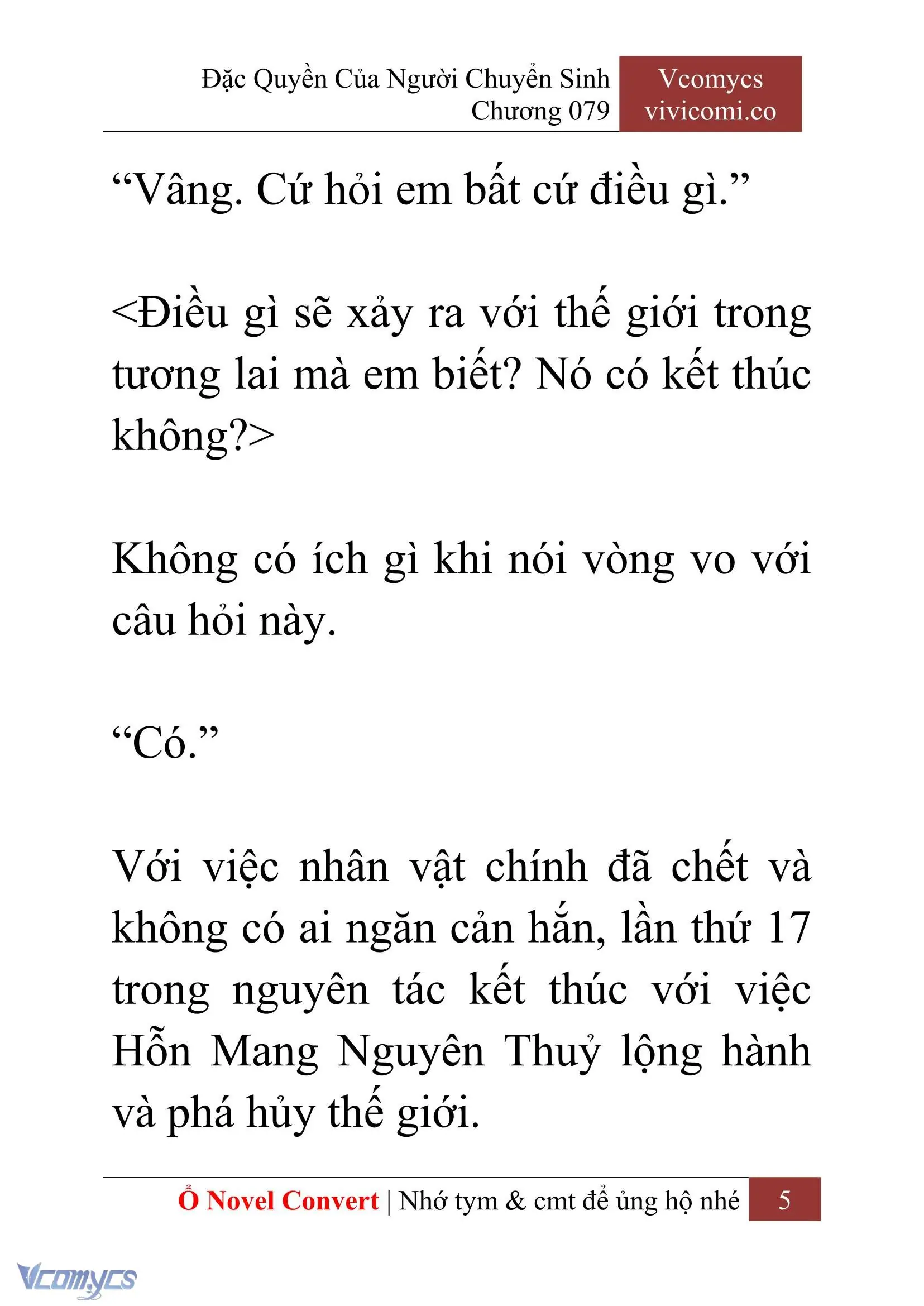 [Novel] Đặc Quyền Của Người Chuyển Sinh Chapter 79 - Trang 8