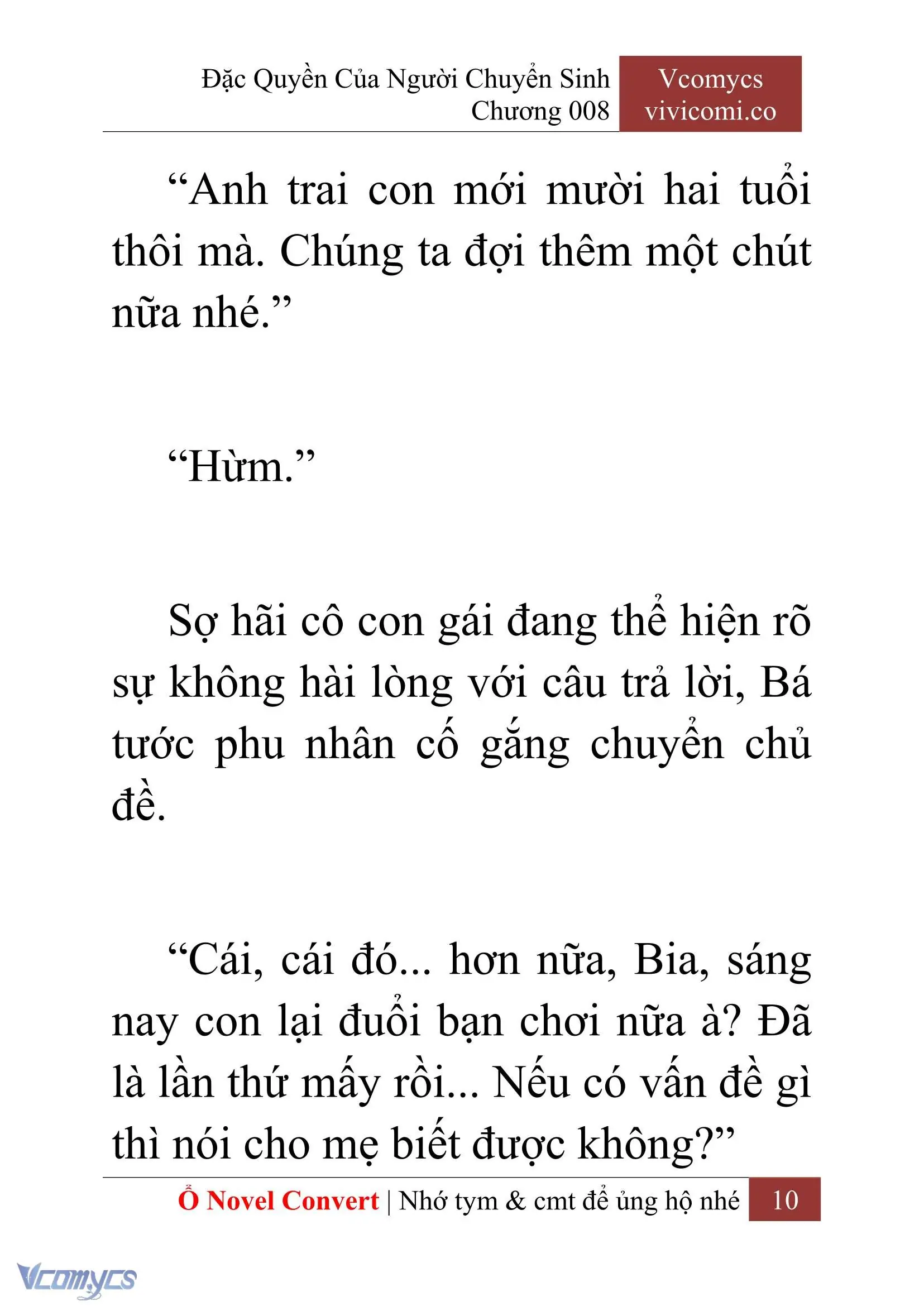 [Novel] Đặc Quyền Của Người Chuyển Sinh Chapter 8 - Trang 13