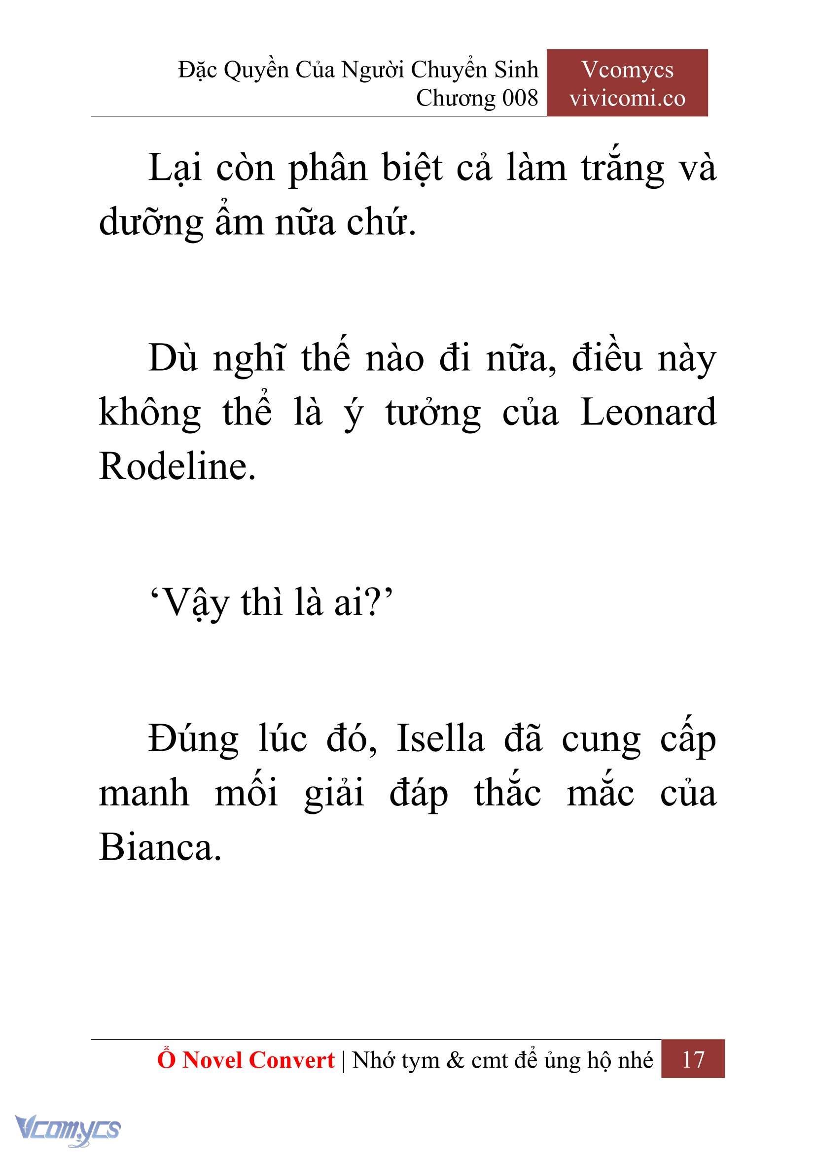 [Novel] Đặc Quyền Của Người Chuyển Sinh Chapter 8 - Trang 20
