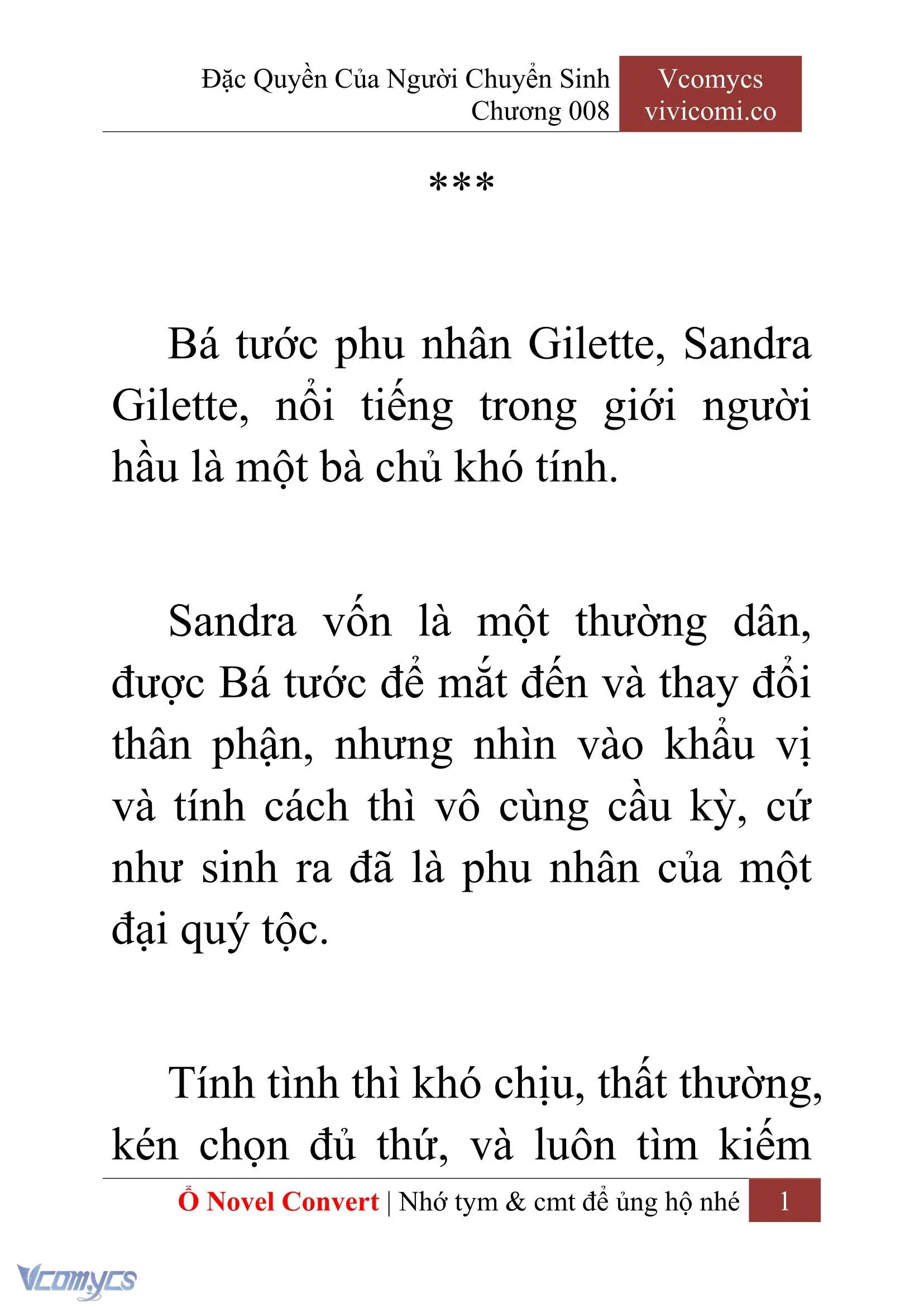 [Novel] Đặc Quyền Của Người Chuyển Sinh Chapter 8 - Trang 4
