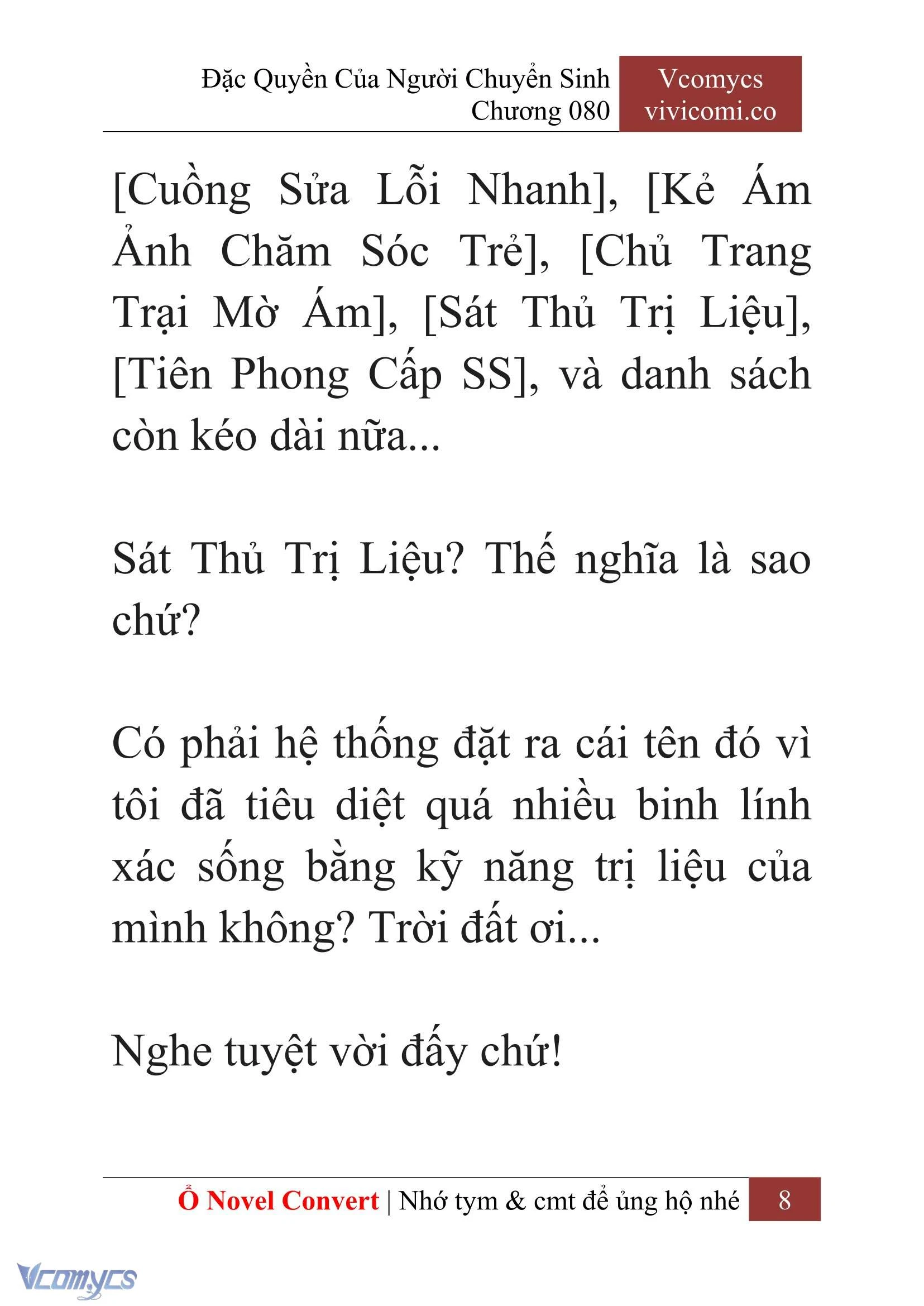 [Novel] Đặc Quyền Của Người Chuyển Sinh Chapter 80 - Trang 11