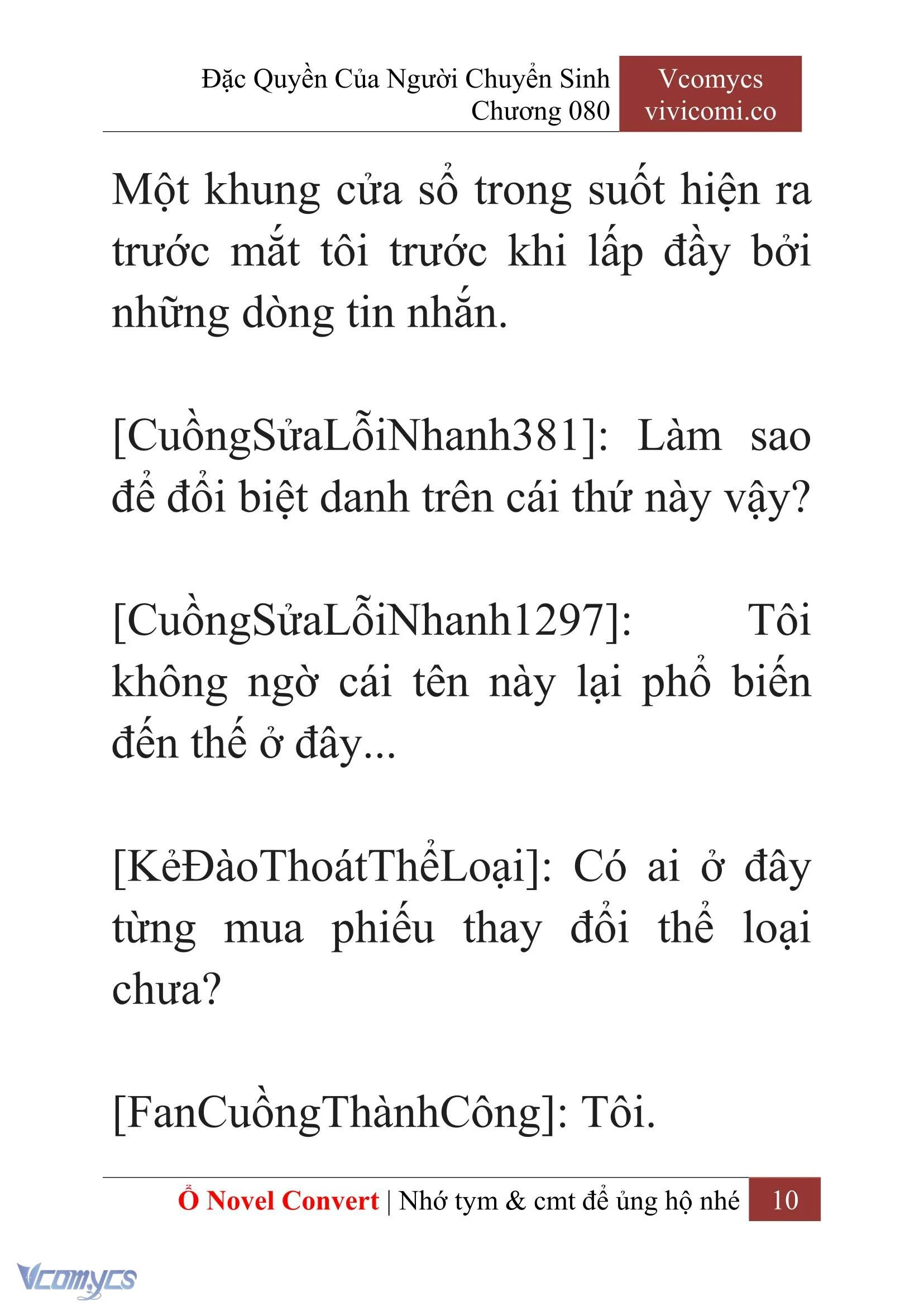 [Novel] Đặc Quyền Của Người Chuyển Sinh Chapter 80 - Trang 13