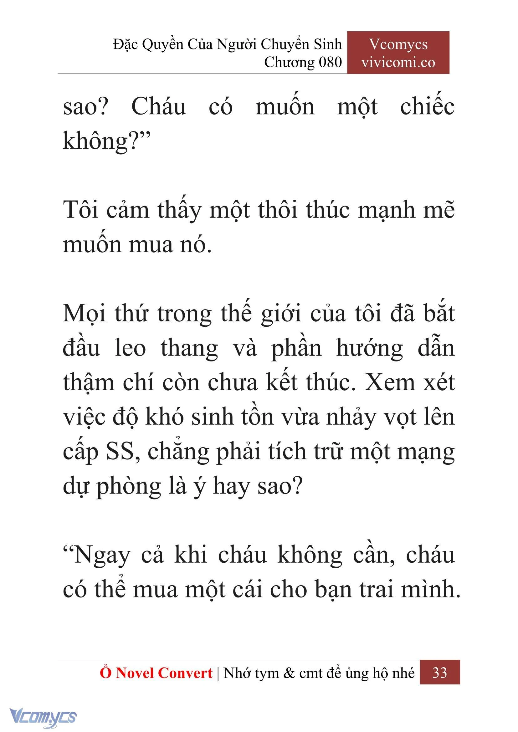 [Novel] Đặc Quyền Của Người Chuyển Sinh Chapter 80 - Trang 36