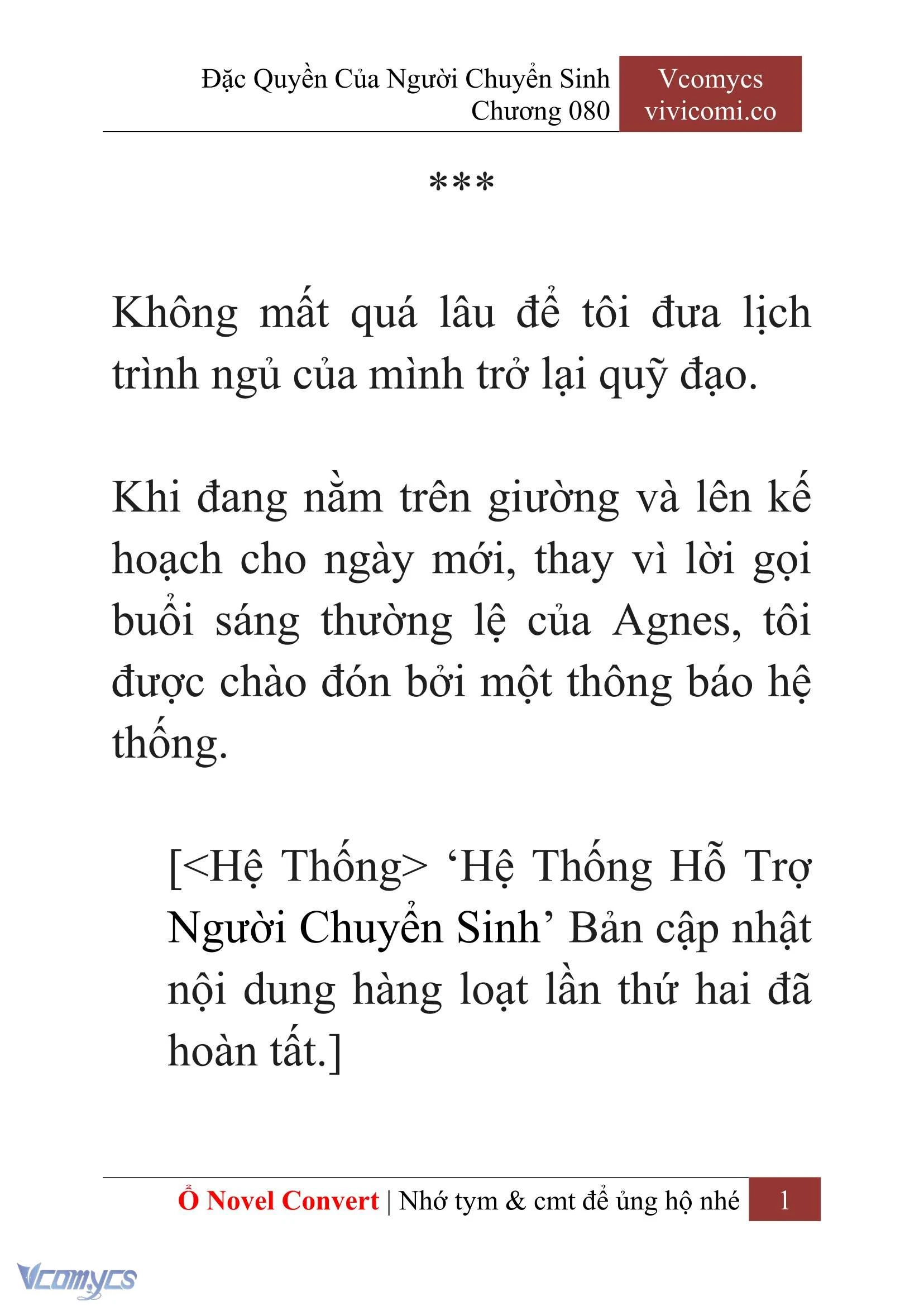 [Novel] Đặc Quyền Của Người Chuyển Sinh Chapter 80 - Trang 4