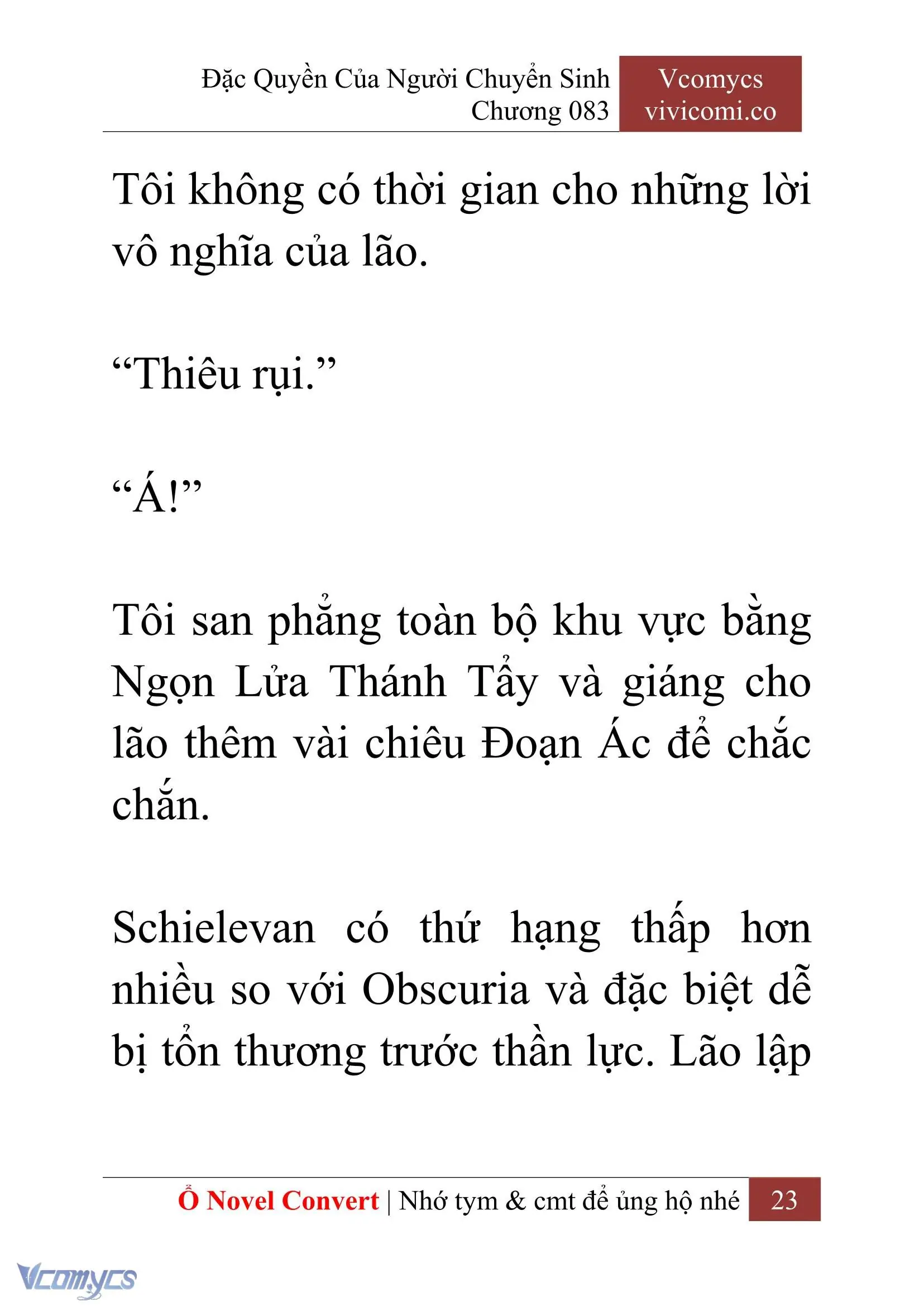 [Novel] Đặc Quyền Của Người Chuyển Sinh Chapter 83 - Trang 26