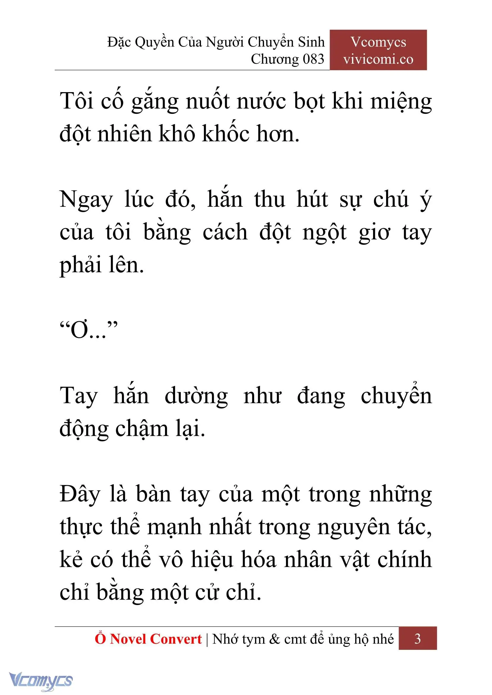 [Novel] Đặc Quyền Của Người Chuyển Sinh Chapter 83 - Trang 6