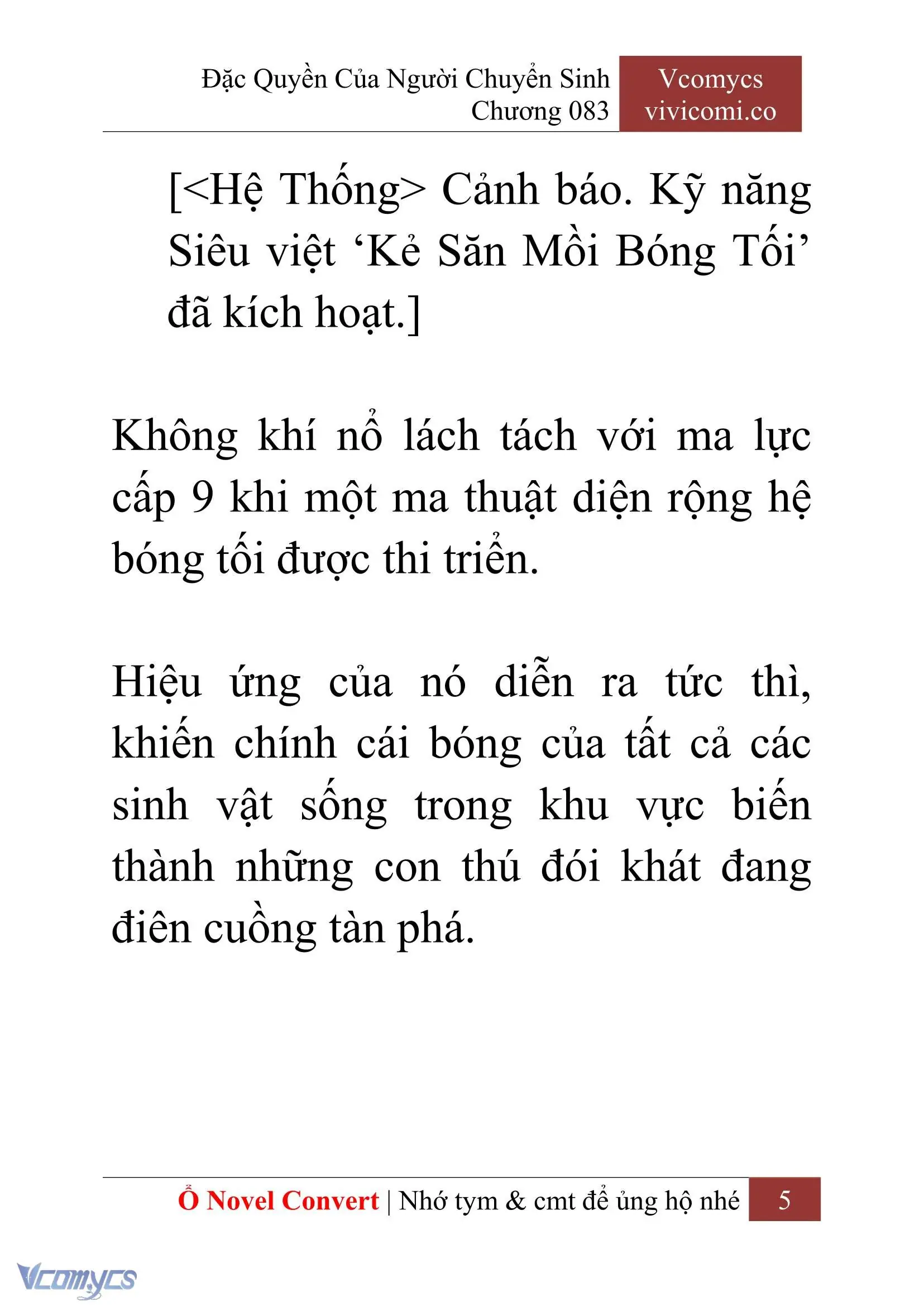 [Novel] Đặc Quyền Của Người Chuyển Sinh Chapter 83 - Trang 8