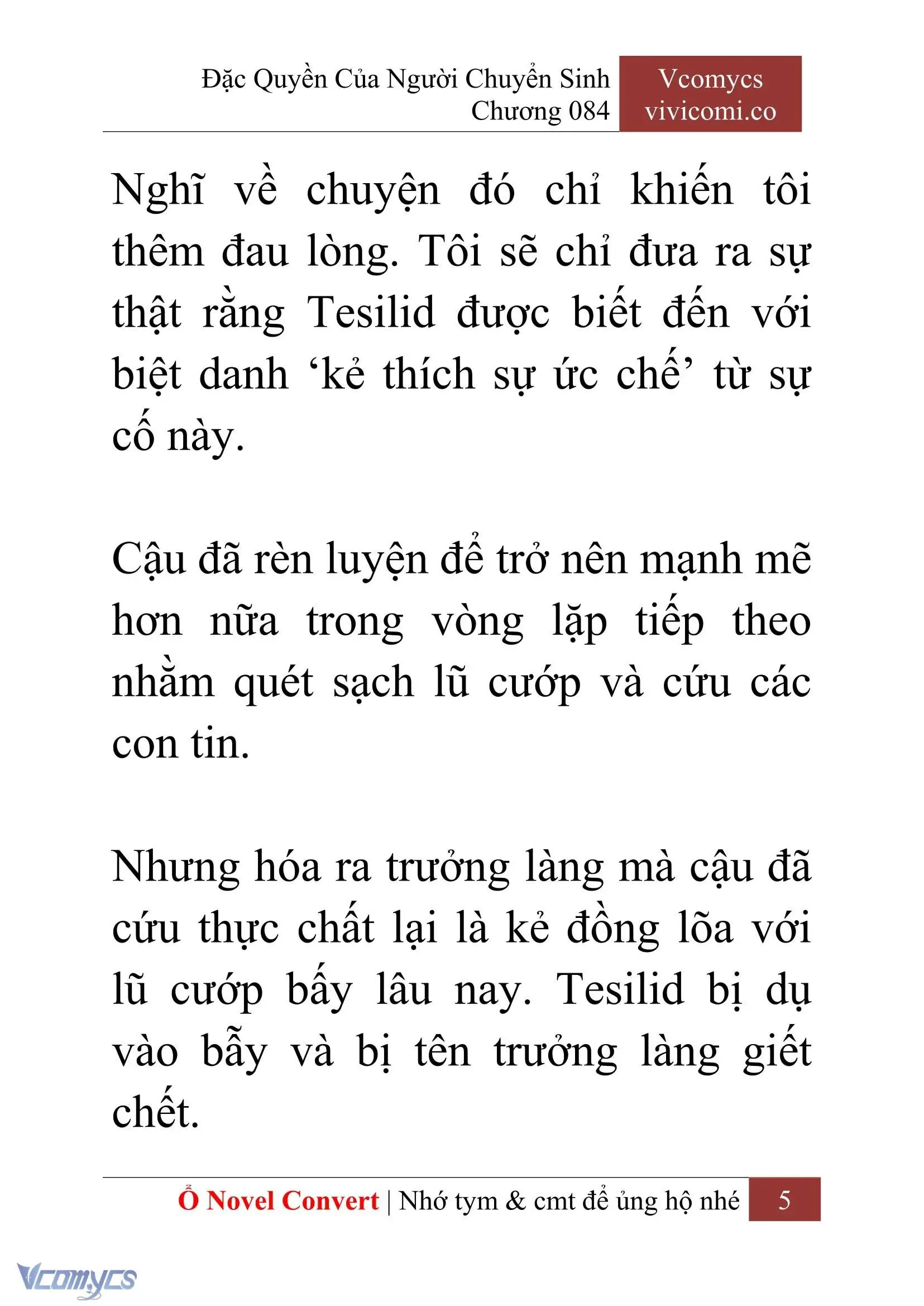 [Novel] Đặc Quyền Của Người Chuyển Sinh Chapter 84 - Trang 8