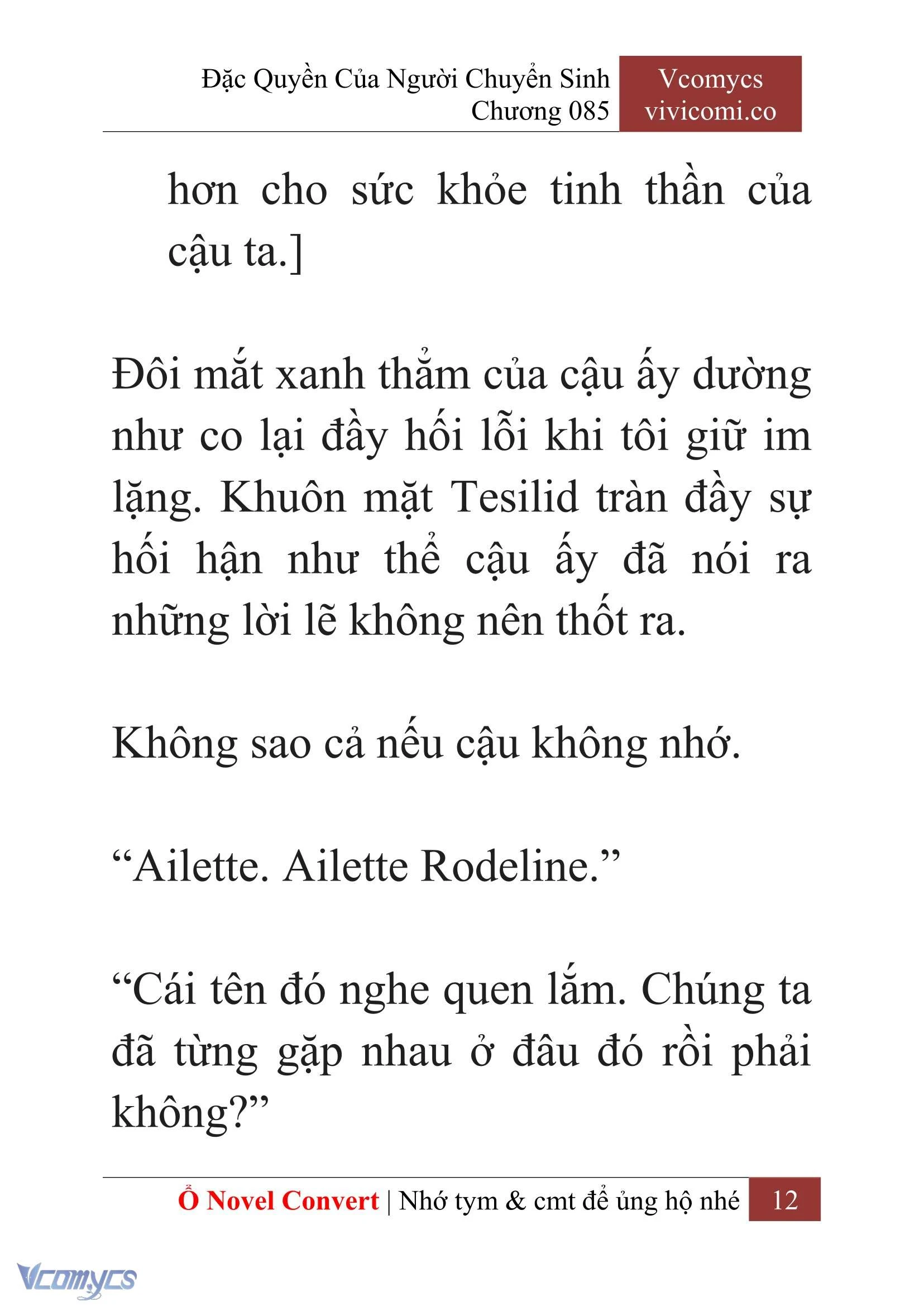 [Novel] Đặc Quyền Của Người Chuyển Sinh Chapter 85 - Trang 15