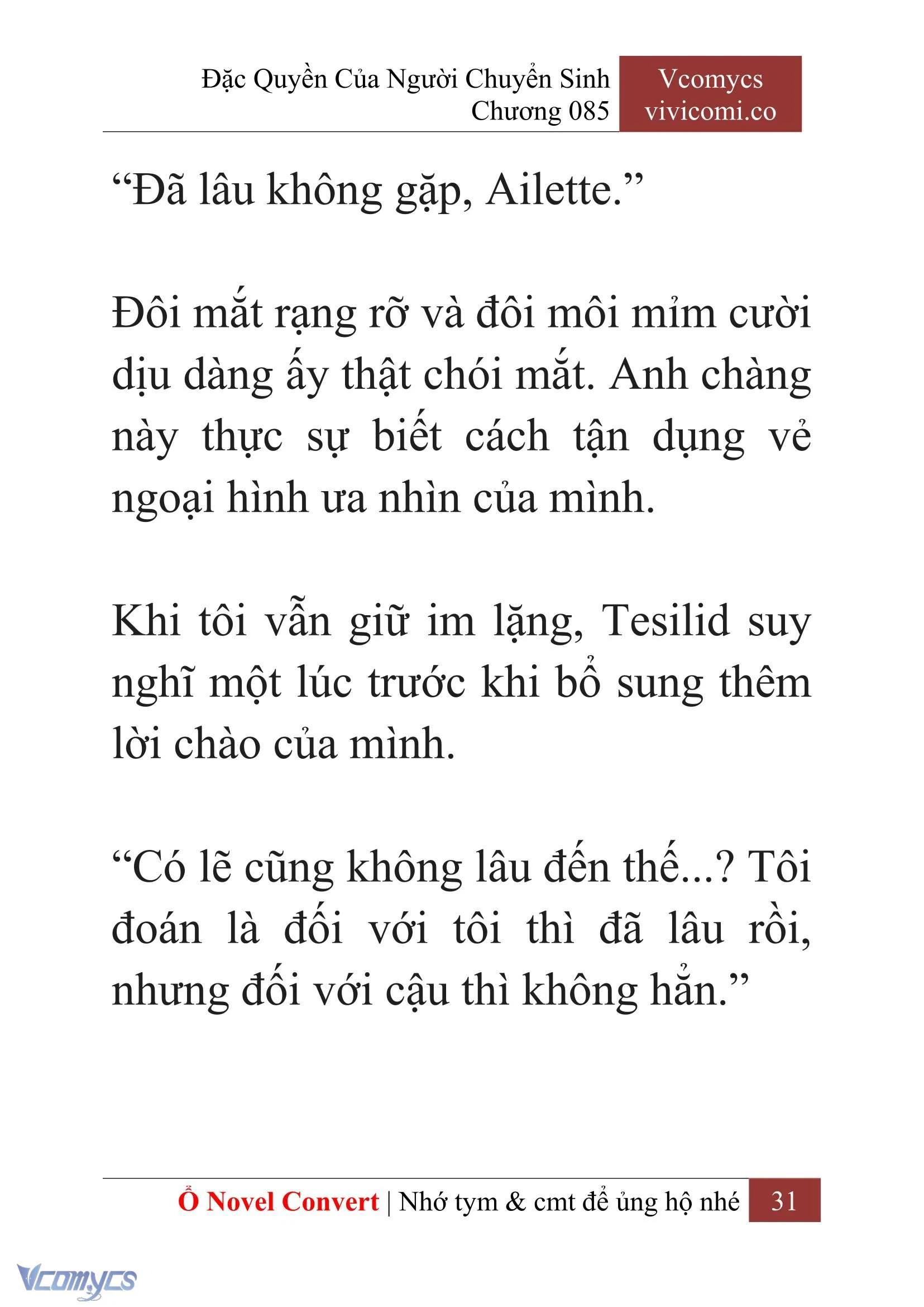 [Novel] Đặc Quyền Của Người Chuyển Sinh Chapter 85 - Trang 34