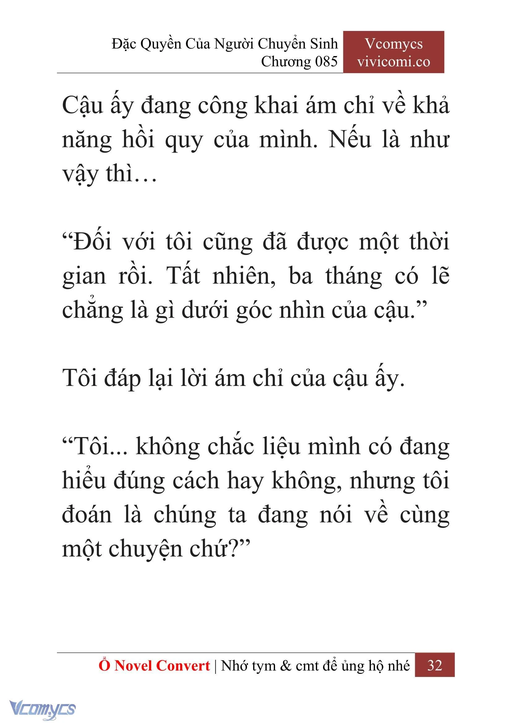 [Novel] Đặc Quyền Của Người Chuyển Sinh Chapter 85 - Trang 35