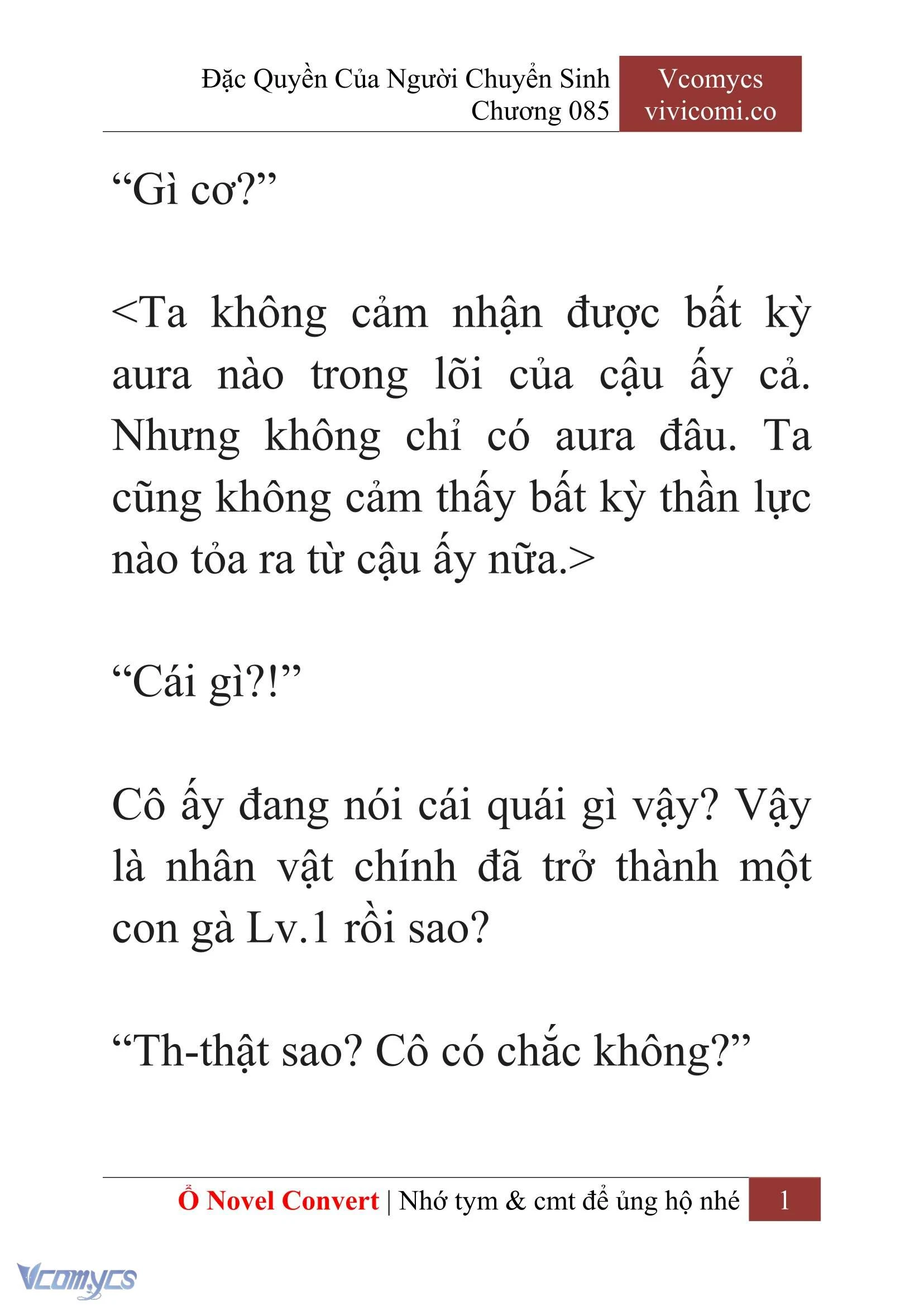 [Novel] Đặc Quyền Của Người Chuyển Sinh Chapter 85 - Trang 4