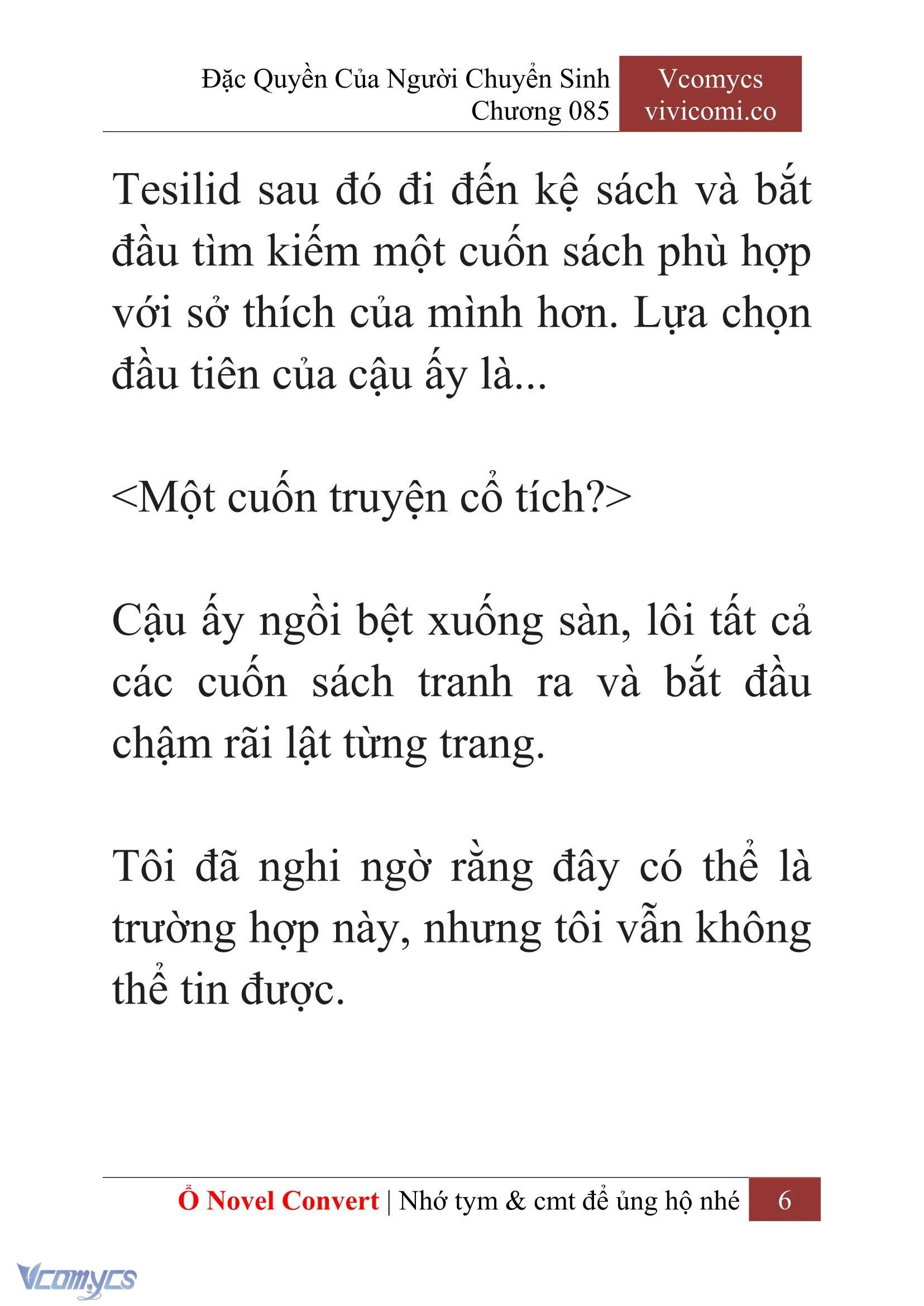 [Novel] Đặc Quyền Của Người Chuyển Sinh Chapter 85 - Trang 9